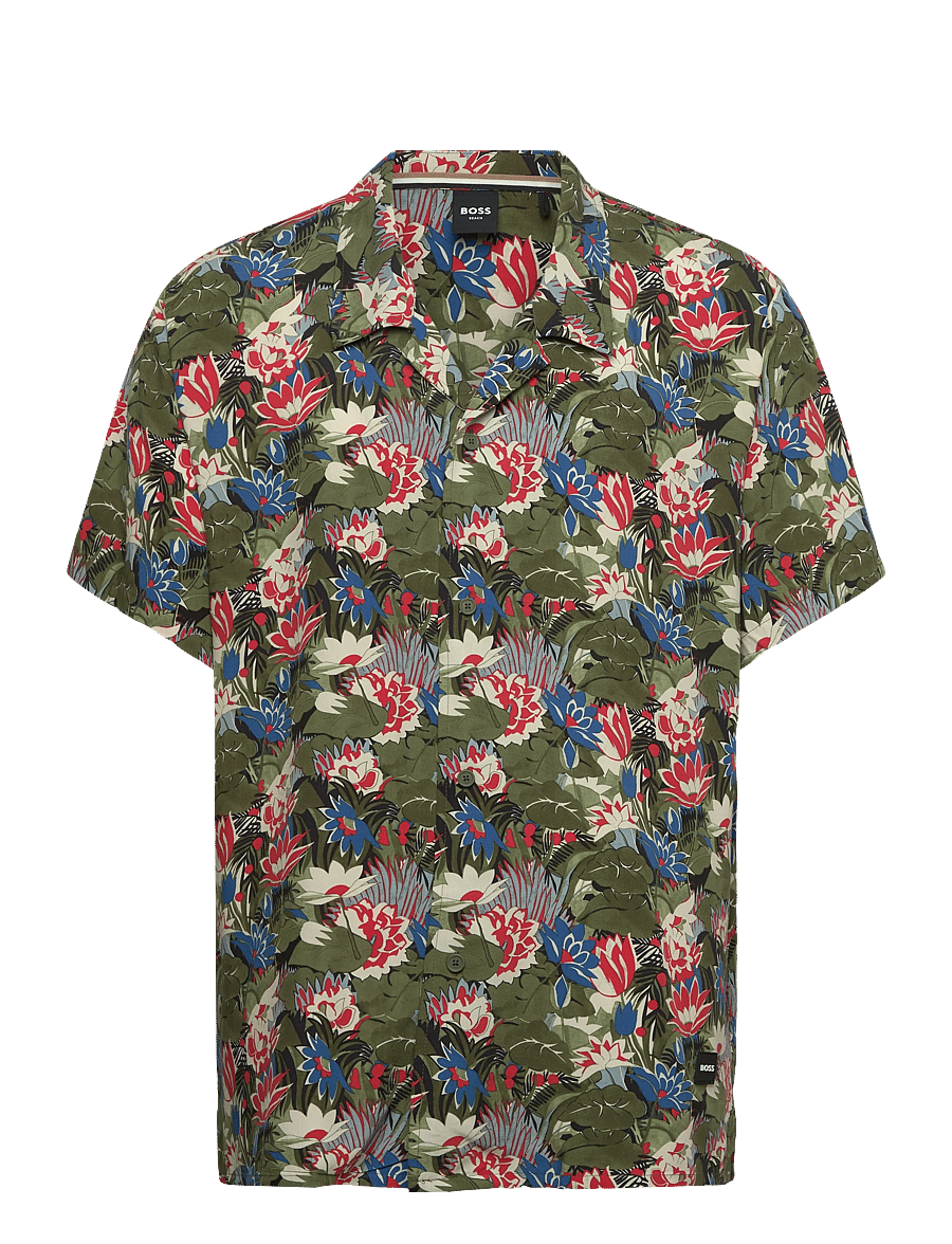 BOSS - Beach Shirt - lühikeste varrukatega särgid - open green - 1