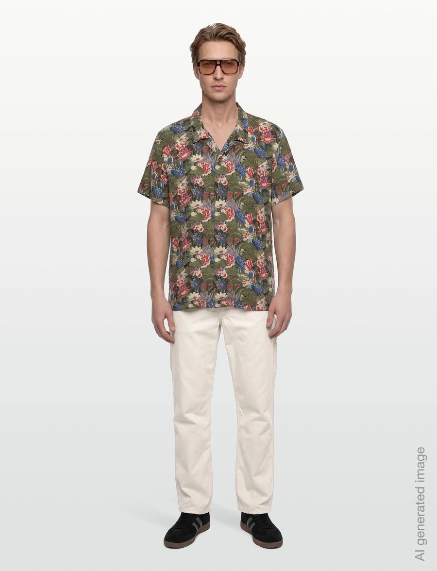BOSS - Beach Shirt - lühikeste varrukatega särgid - open green - 0