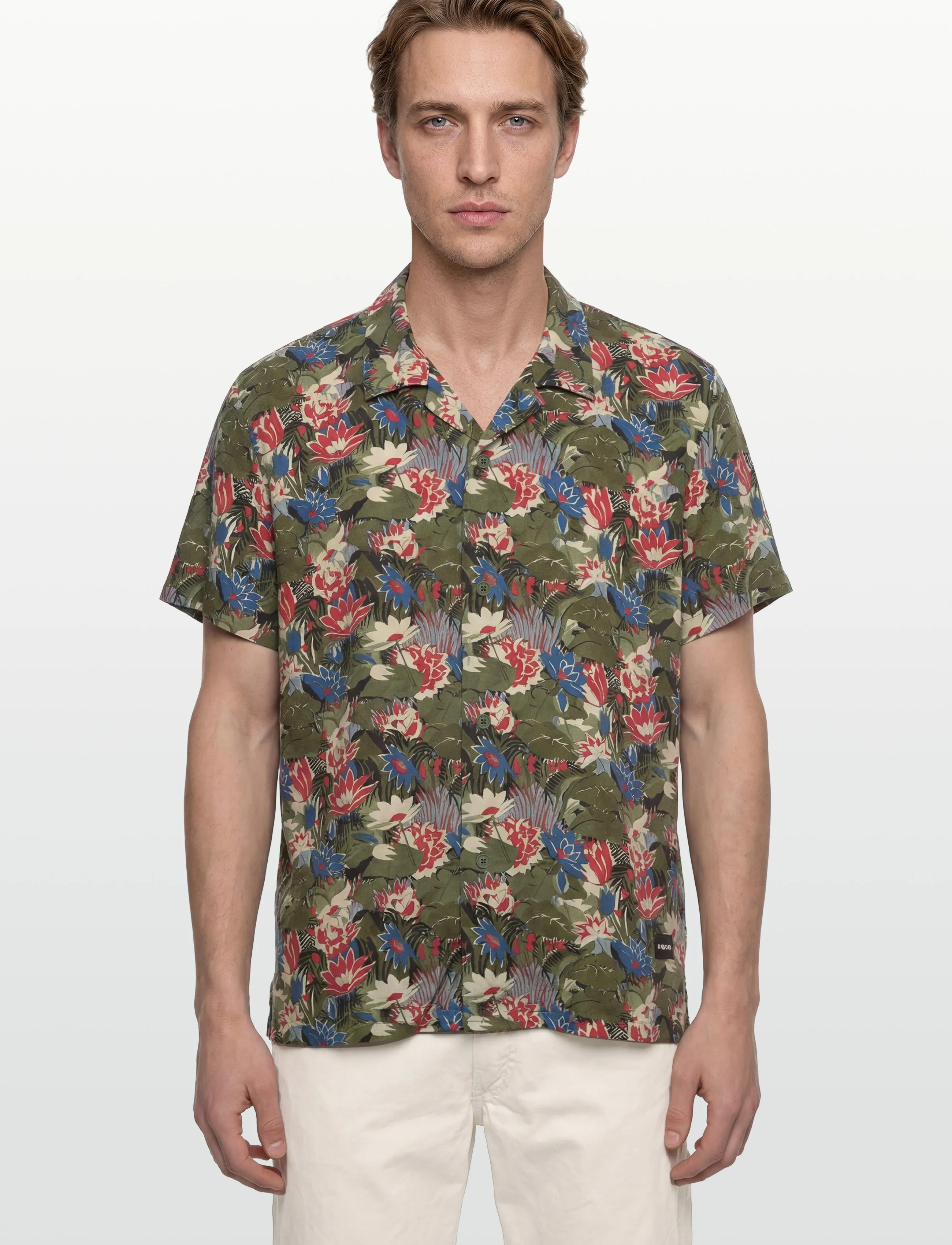 BOSS - Beach Shirt - mønstrede skjorter - open green - 3