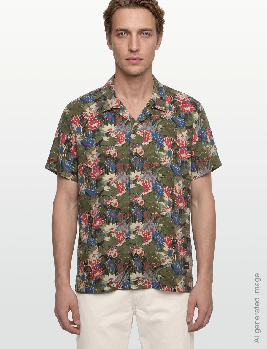 BOSS - Beach Shirt - lühikeste varrukatega särgid - open green - 3