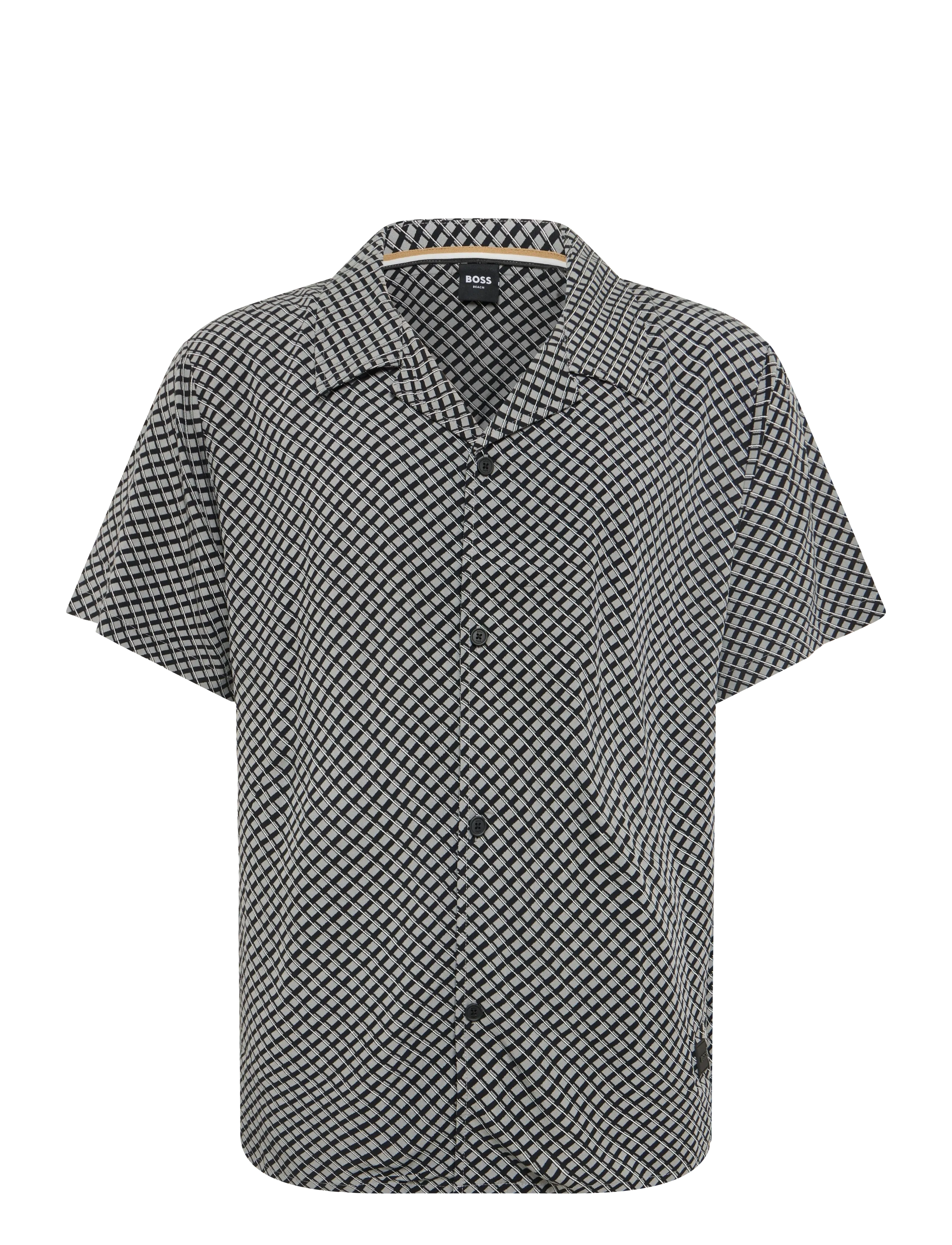 BOSS Beach Shirt, M, Shirts, Grau - Short-sleeved, Männerswear