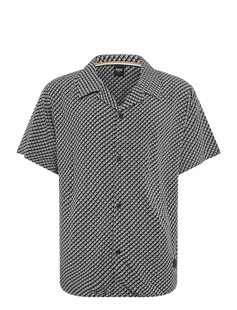 BOSS - Beach Shirt - kortærmede skjorter - open grey - 0