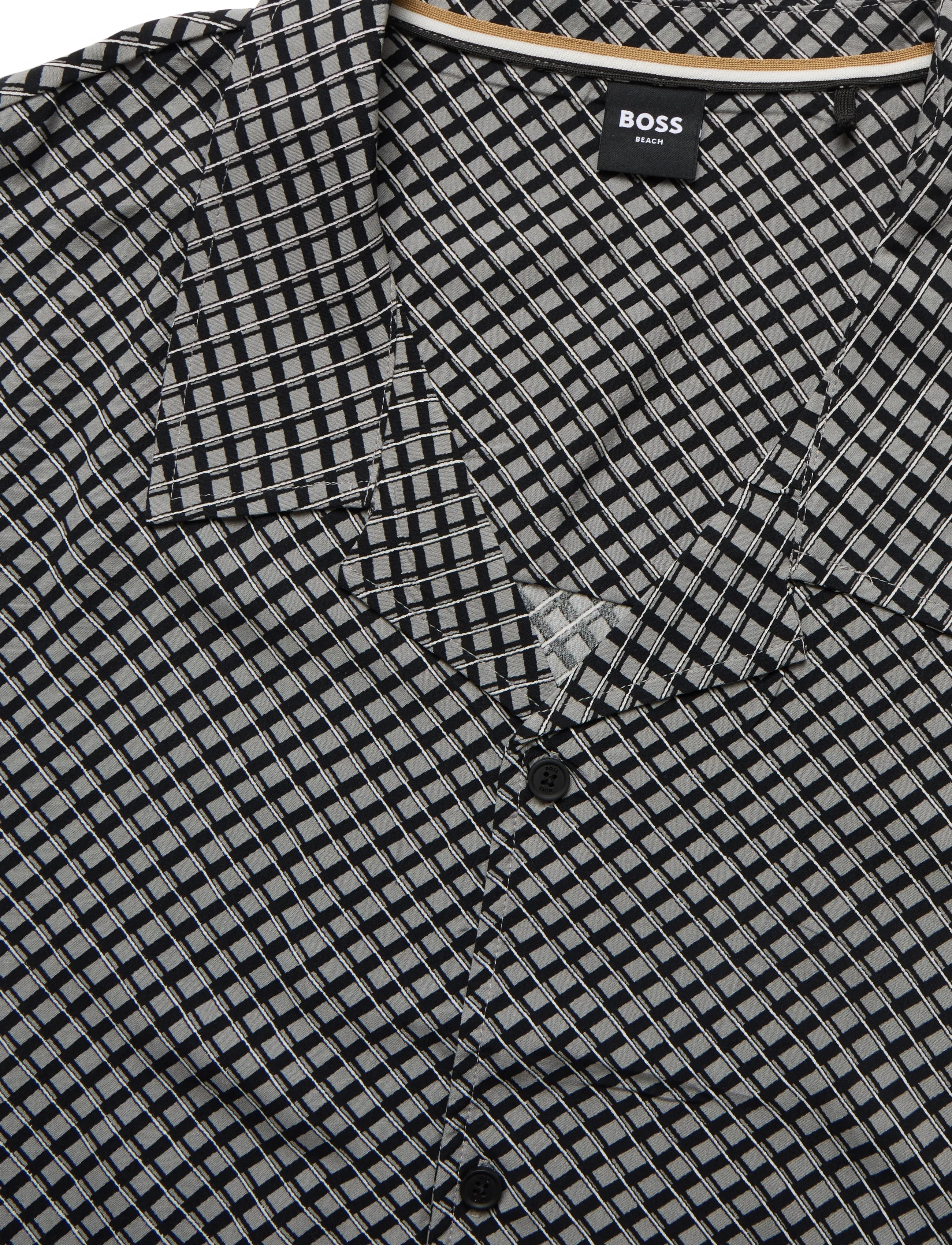 BOSS - Beach Shirt - mustriga särgid - open grey - 2