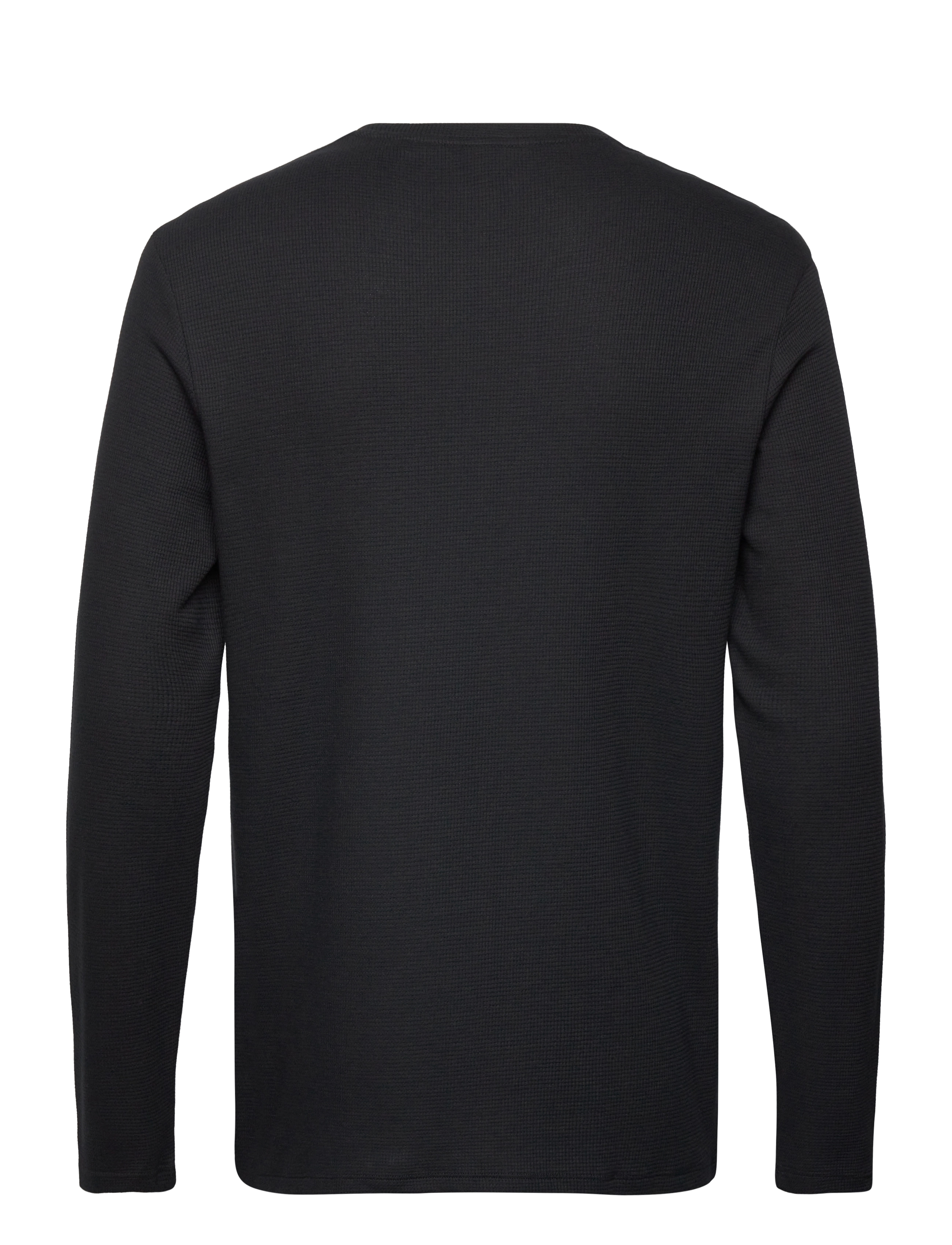 BOSS - Waffle LS-Shirt - nattrøjer - black - 1