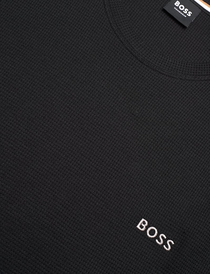 BOSS - Waffle LS-Shirt - langærmede t-shirts - black - 2