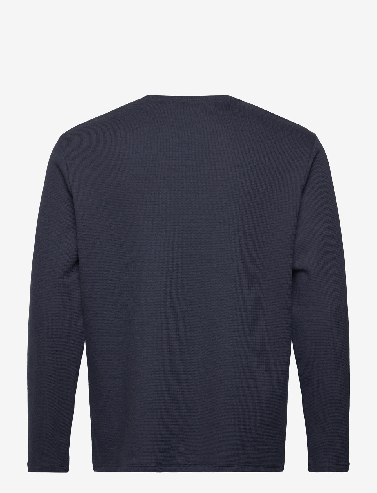 BOSS - Waffle LS-Shirt - pyjamasöverdelar - dark blue - 1