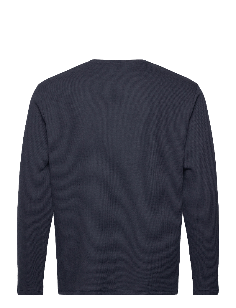 BOSS - Waffle LS-Shirt - pyjamasöverdelar - dark blue - 1