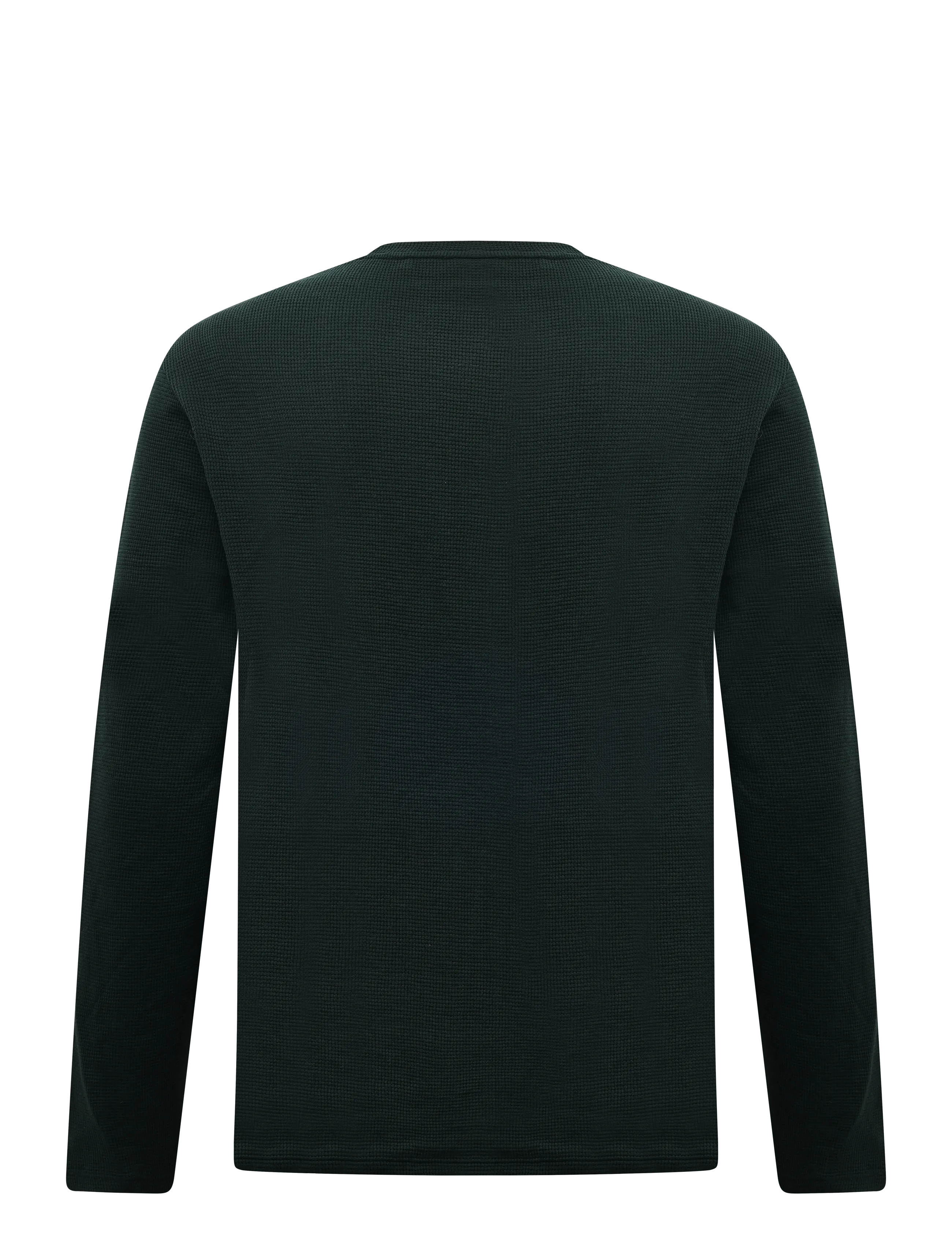 BOSS - Waffle LS-Shirt - nattrøjer - dark green - 1