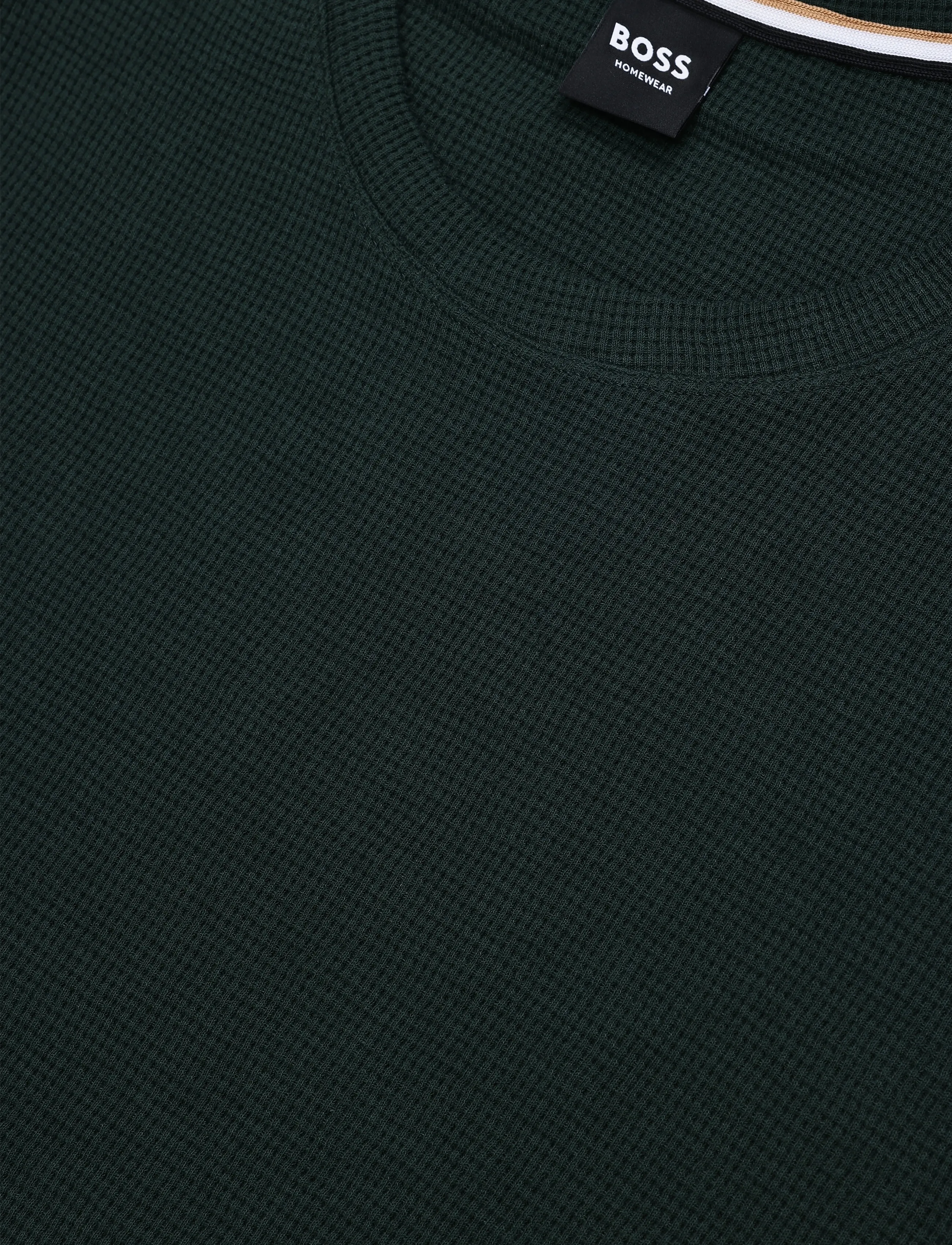 BOSS - Waffle LS-Shirt - nattrøjer - dark green - 2