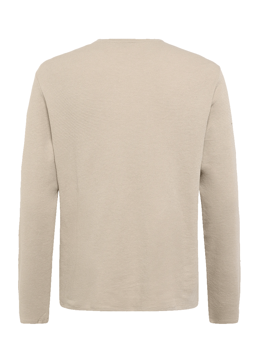 BOSS - Waffle LS-Shirt - pidžaamasärgid - light beige - 1