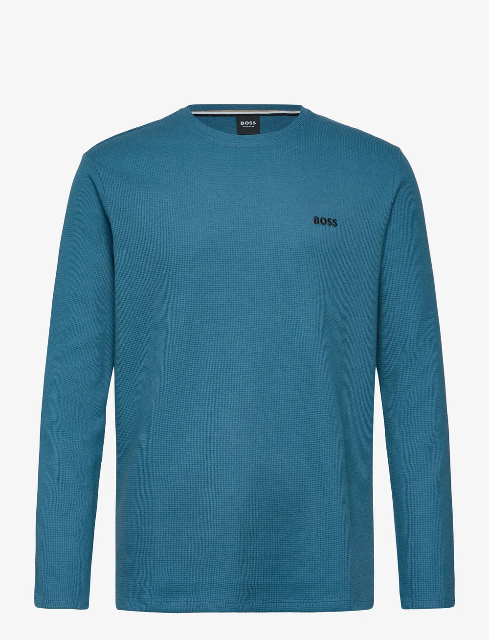 BOSS - Waffle LS-Shirt - langærmede t-shirts - open blue - 0