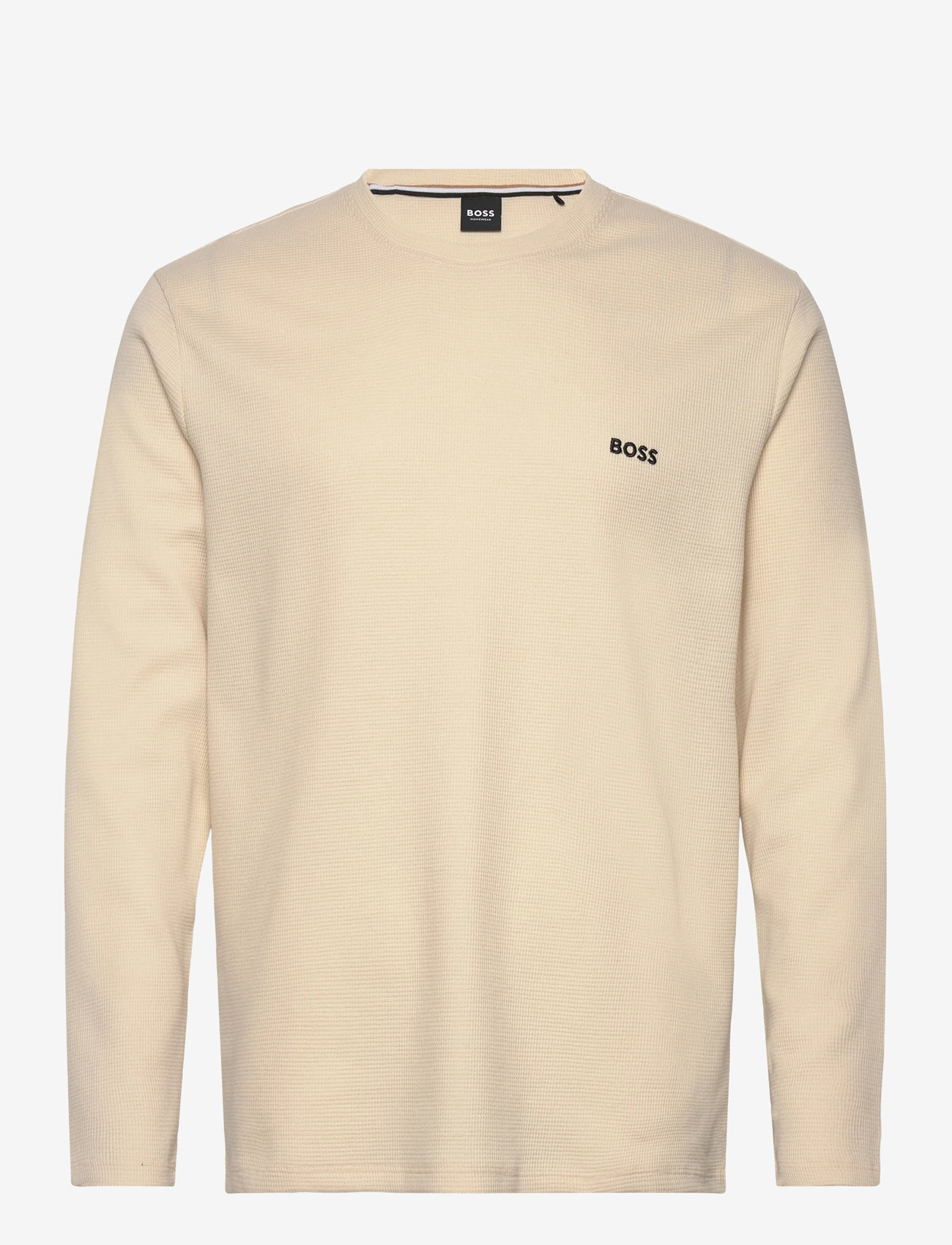 BOSS - Waffle LS-Shirt - pyjamasöverdelar - open white - 0