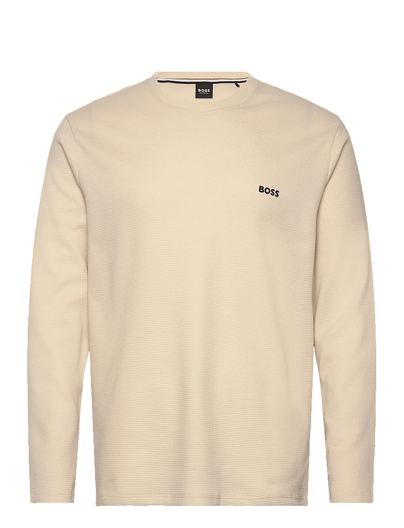 BOSS - Waffle LS-Shirt - pyjamasöverdelar - open white - 0