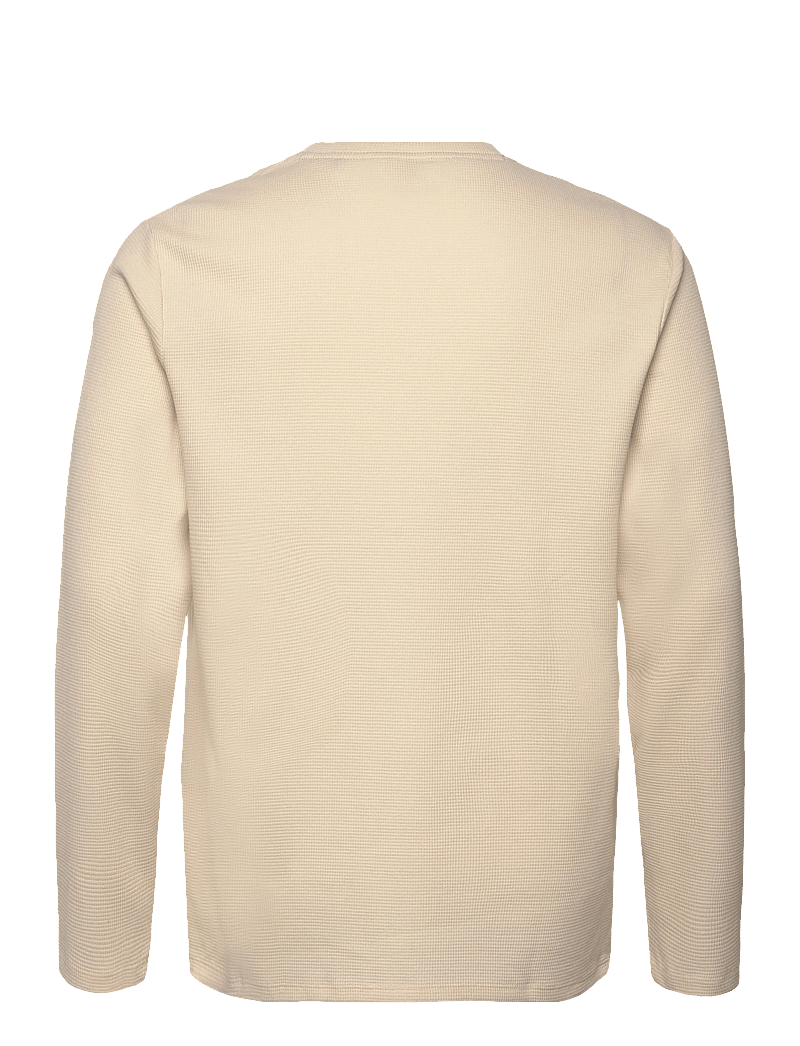 BOSS - Waffle LS-Shirt - pyjamasöverdelar - open white - 1