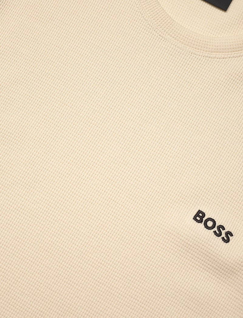 BOSS - Waffle LS-Shirt - pyjamasöverdelar - open white - 2
