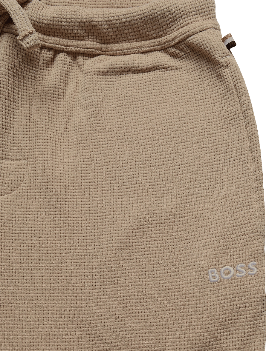 BOSS - Waffle Pants - natbukser - light beige - 3