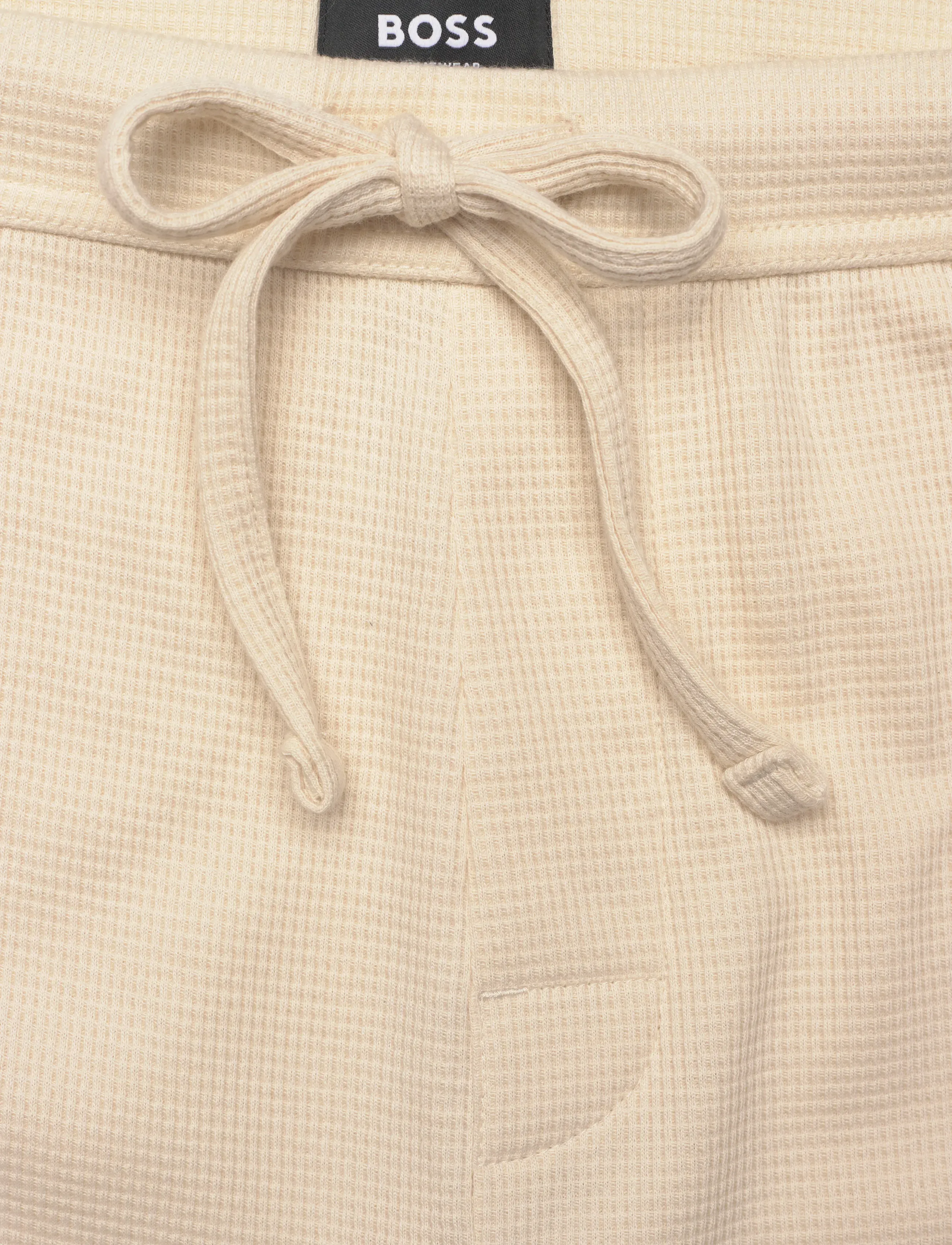 BOSS - Waffle Pants - natbukser - open white - 2