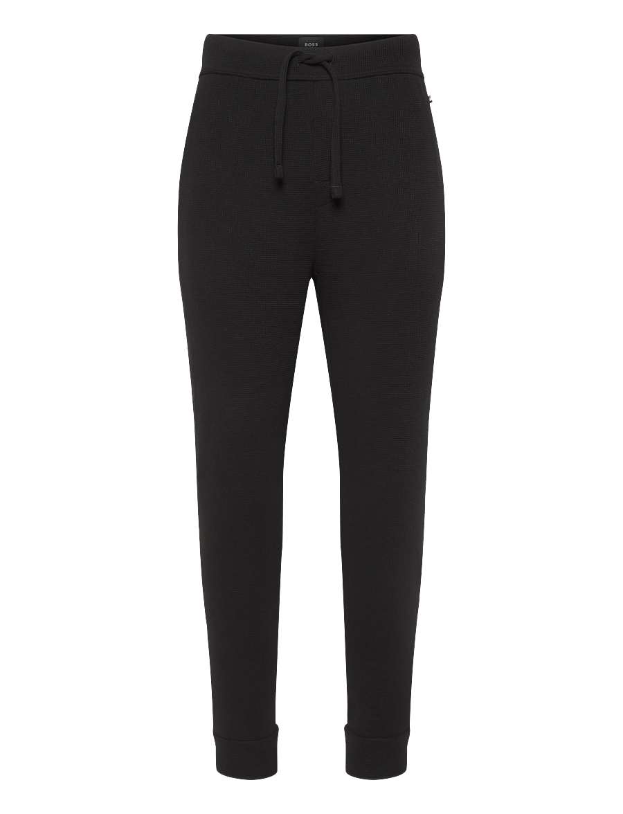 BOSS - Waffle Pants Cuff - natbukser - black - 0