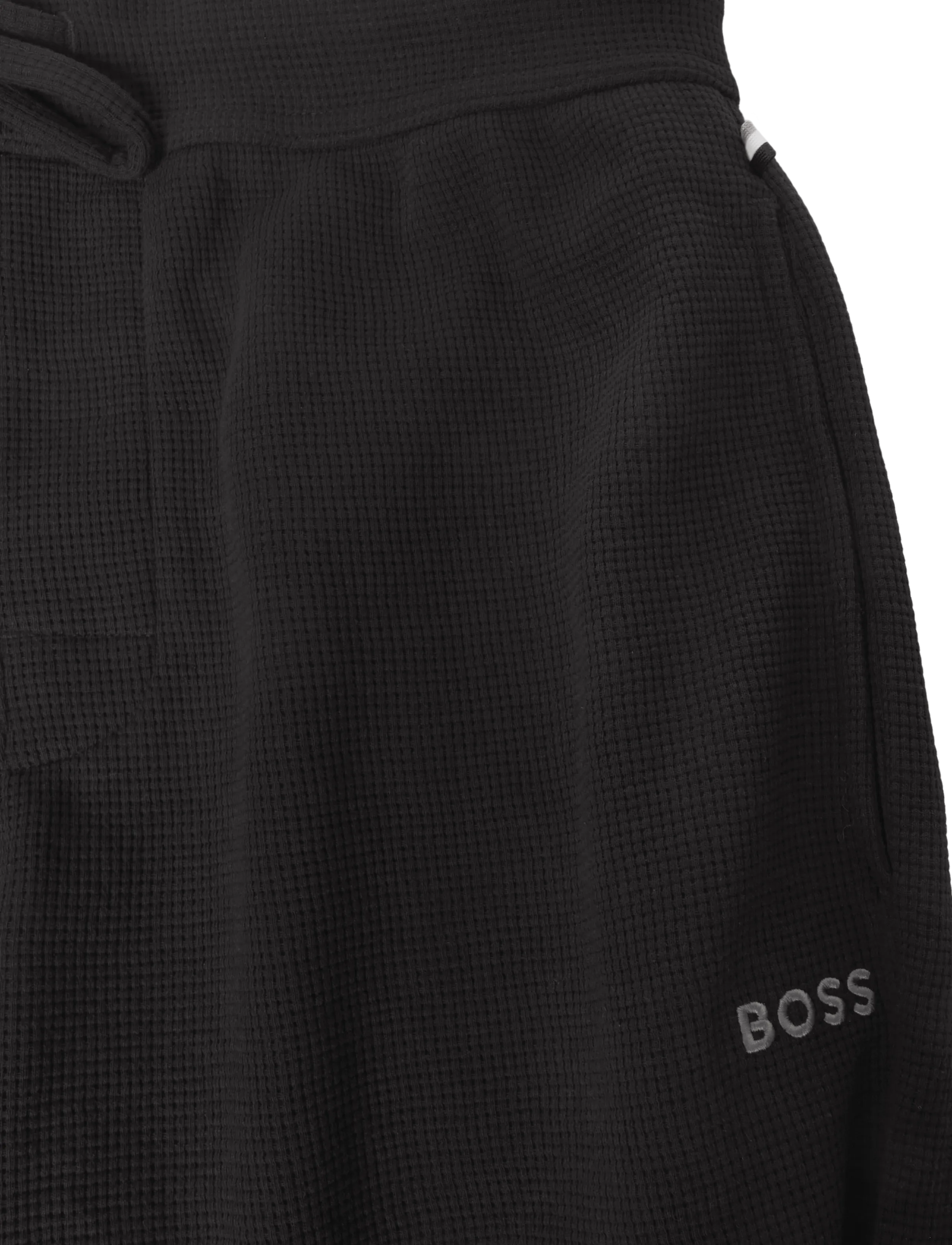 BOSS - Waffle Pants Cuff - natbukser - black - 3