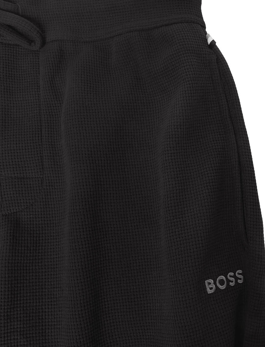 BOSS - Waffle Pants Cuff - natbukser - black - 3