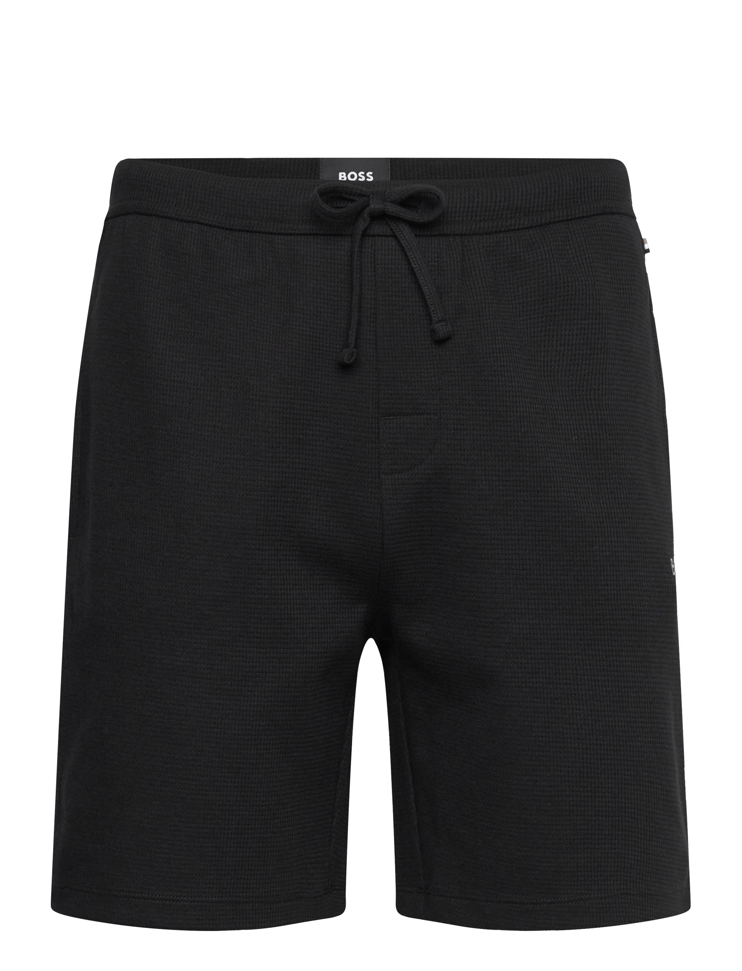 BOSS Waffle Shorts, S, Black, Nat- Og Loungewear > Loungebukser, Herre