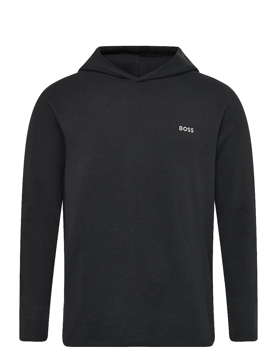 BOSS - Waffle LS-Shirt H. - pyjamaoberteile - black - 0