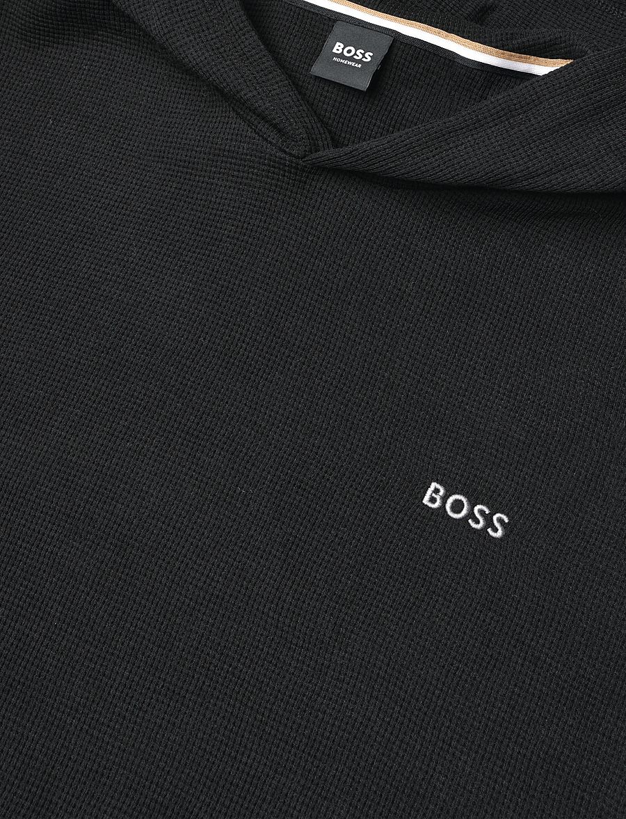 BOSS - Waffle LS-Shirt H. - pyjamaoberteile - black - 2