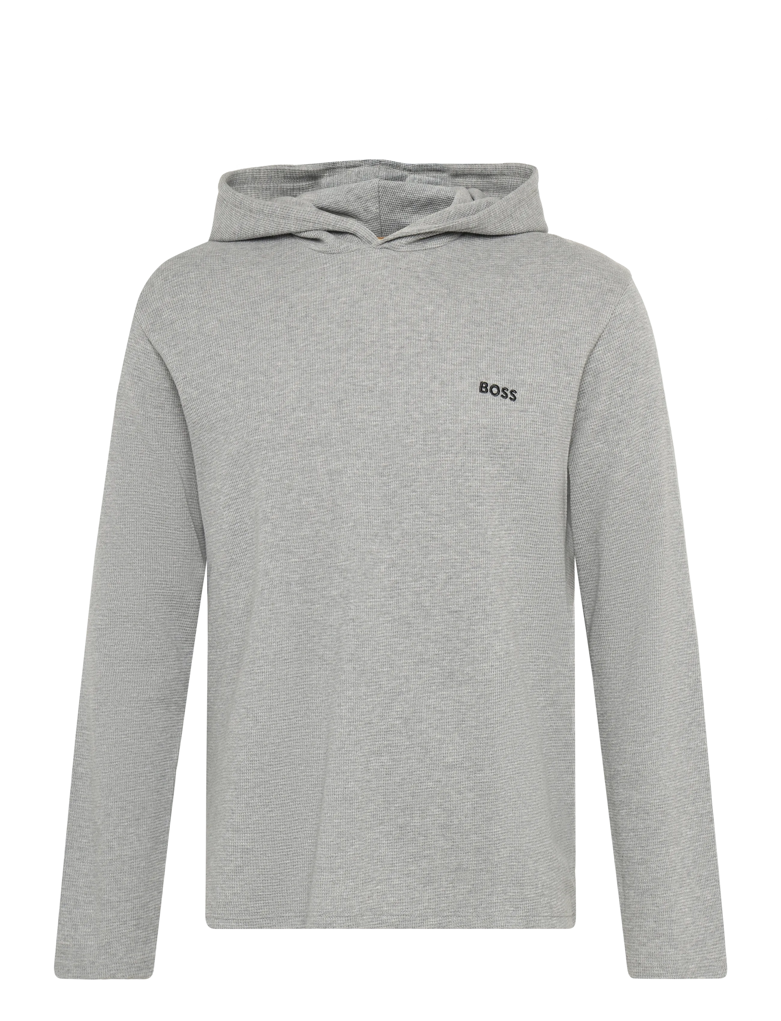 BOSS Waffle Ls-Shirt H. Grau - M - Herren