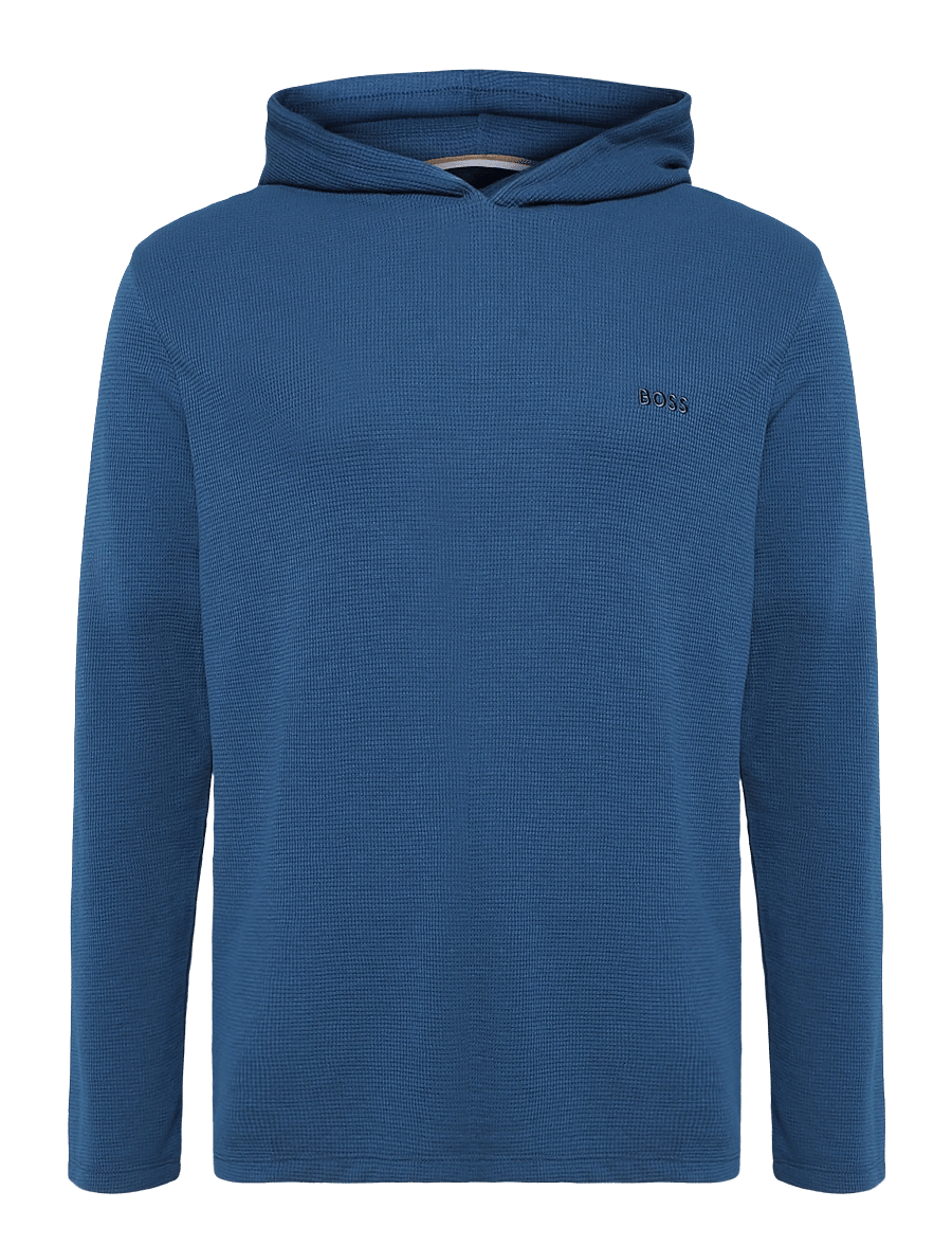 BOSS - Waffle LS-Shirt H. - nattrøjer - turquoise/aqua - 0