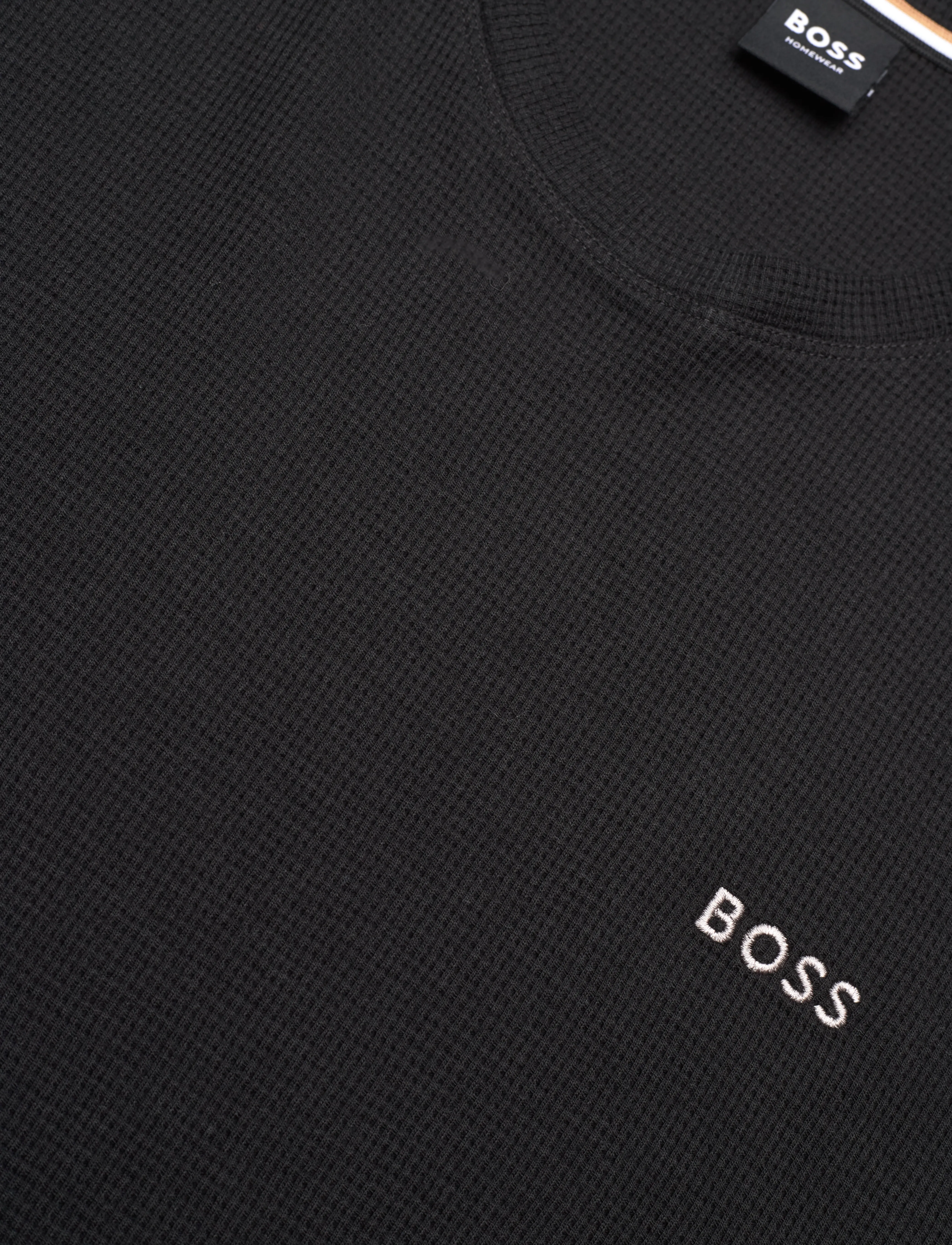 BOSS - Waffle T-Shirt - pidžaama topid - black - 2