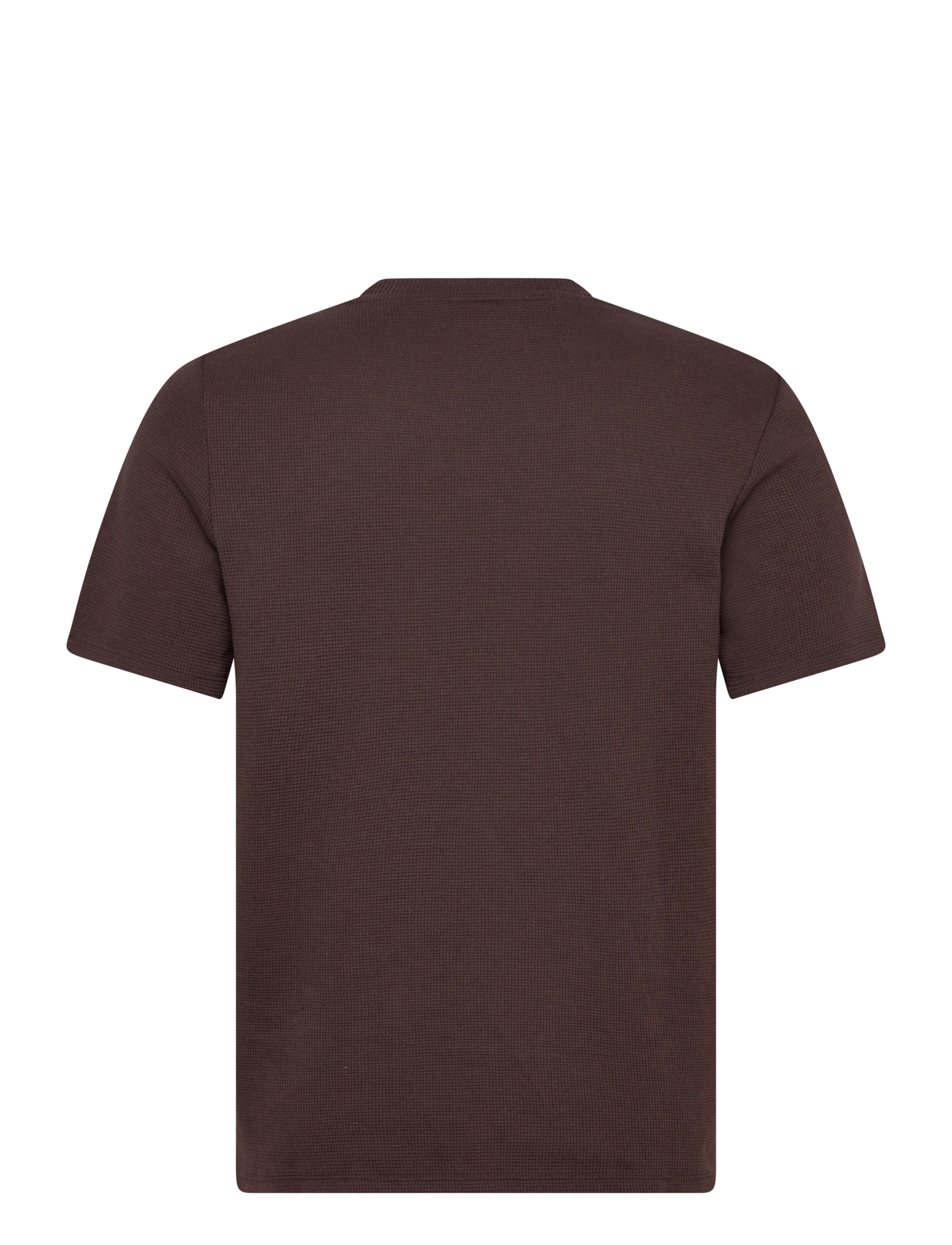 BOSS - Waffle T-Shirt - pyjamasöverdelar - dark brown - 1