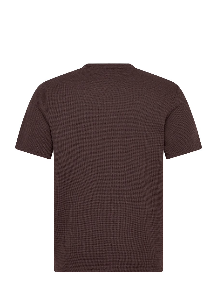 BOSS - Waffle T-Shirt - short-sleeved t-shirts - dark brown - 1