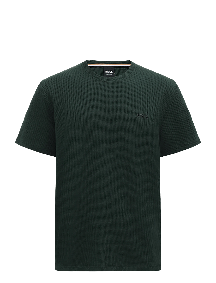BOSS - Waffle T-Shirt - lühikeste varrukatega t-särgid - dark green - 0
