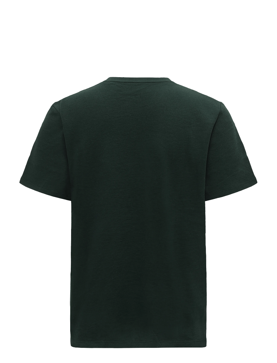 BOSS - Waffle T-Shirt - lühikeste varrukatega t-särgid - dark green - 1
