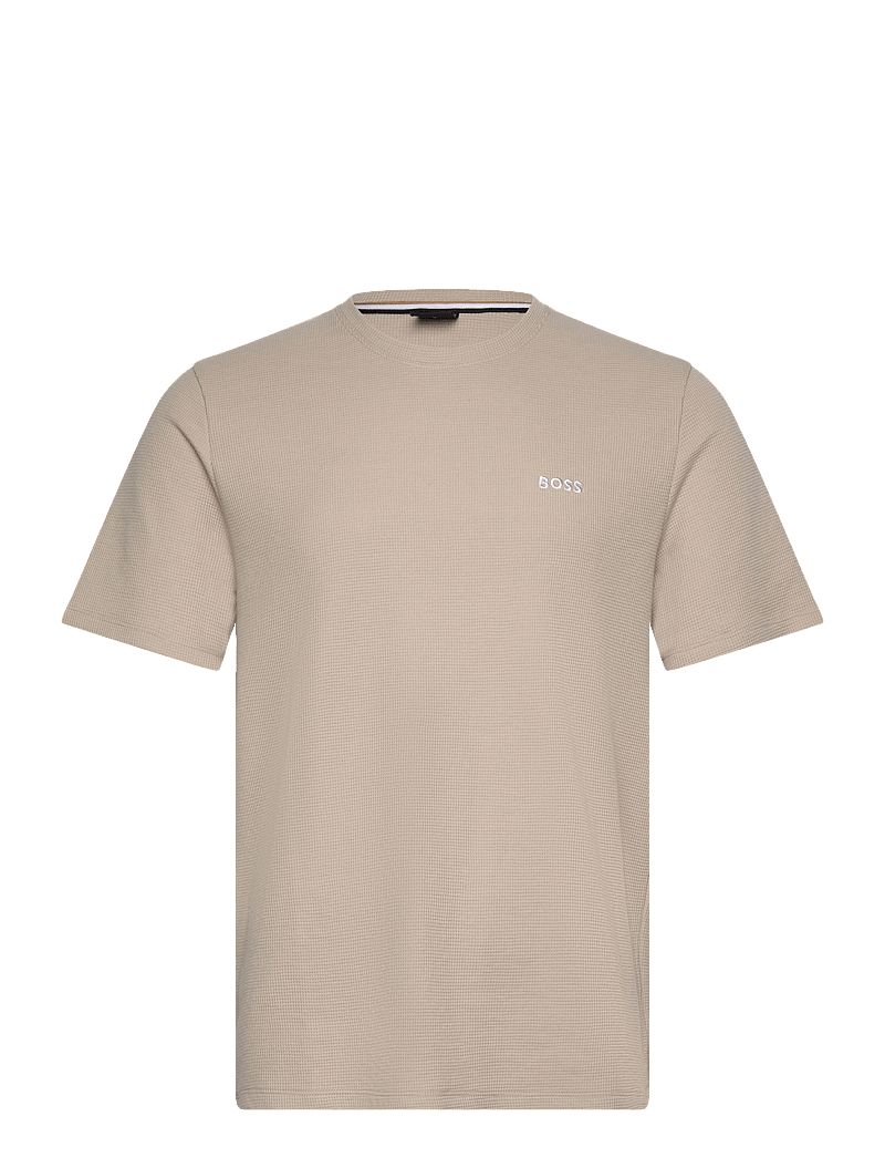 BOSS - Waffle T-Shirt - pyjama tops - light beige - 0