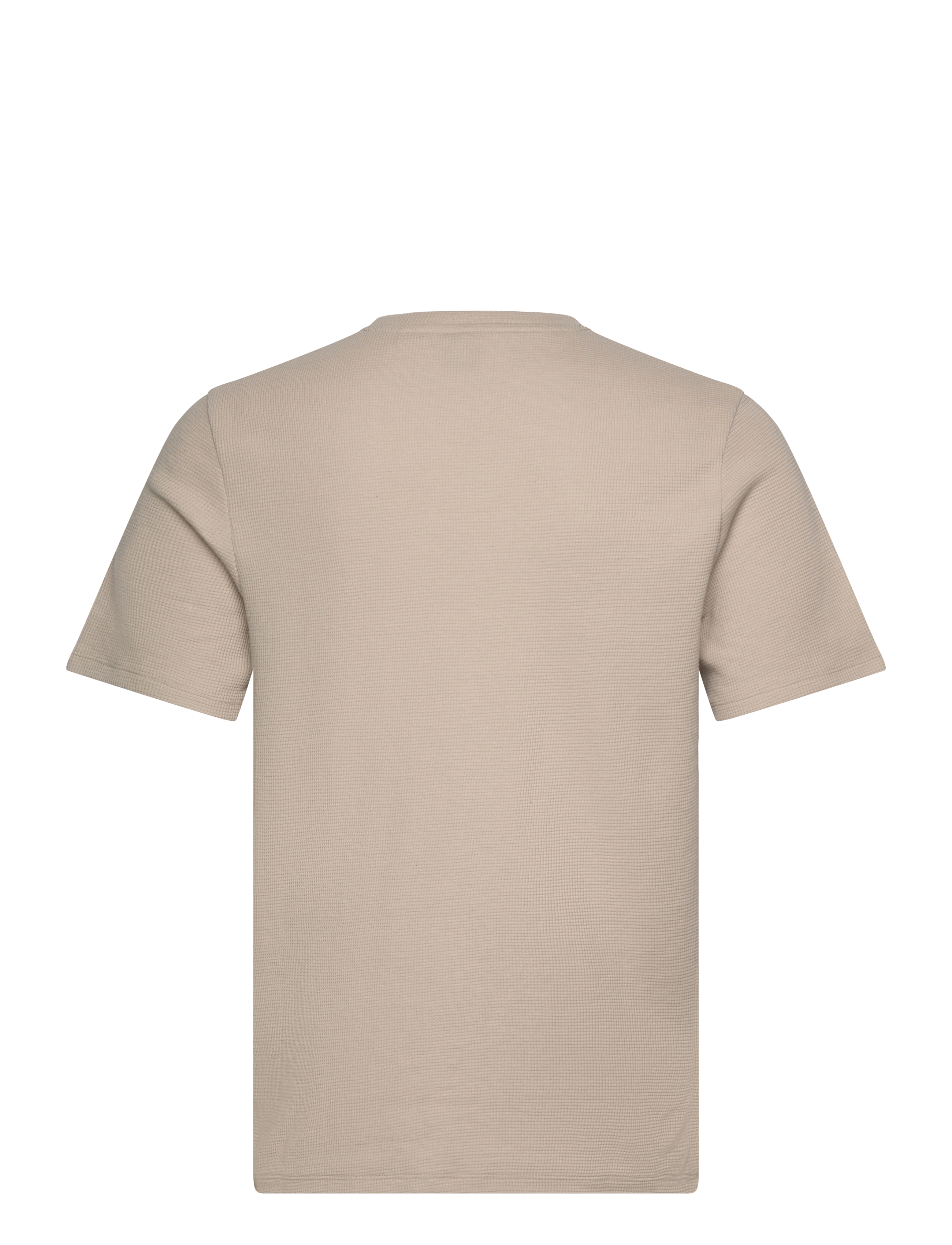 BOSS - Waffle T-Shirt - kurzärmelige t-shirts - light beige - 2