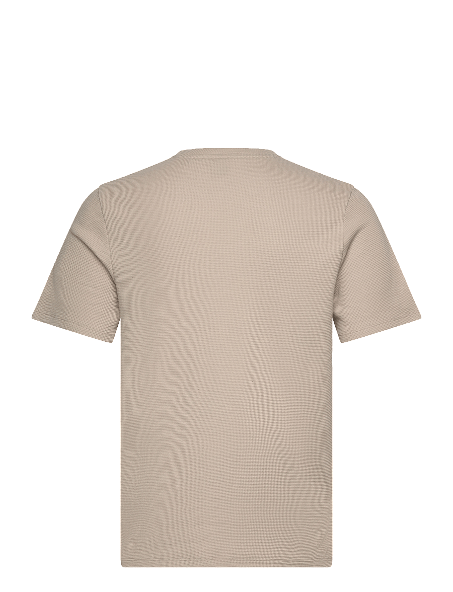 BOSS - Waffle T-Shirt - kurzärmelige t-shirts - light beige - 2