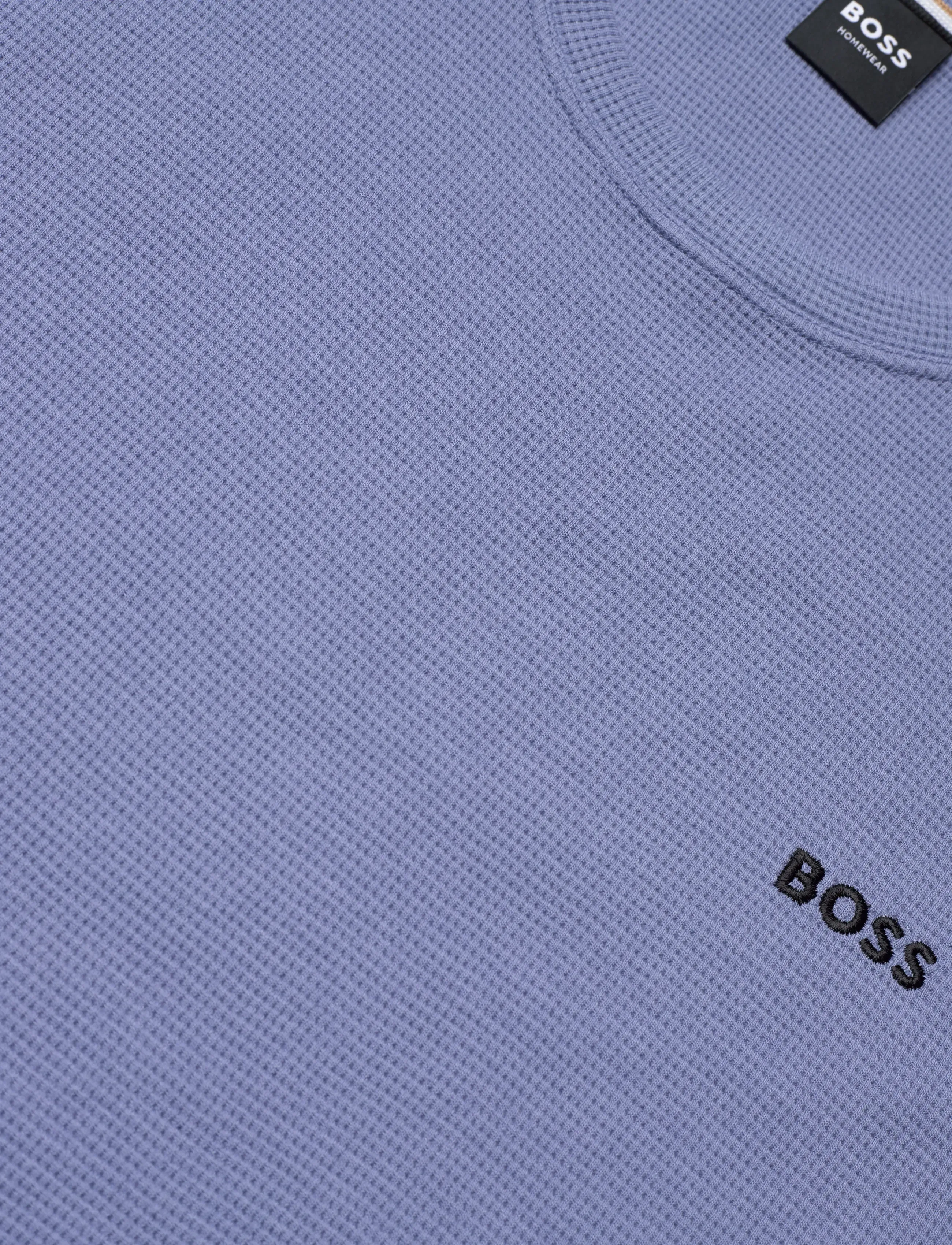 BOSS - Waffle T-Shirt - pyjamasöverdelar - light/pastel blue - 2