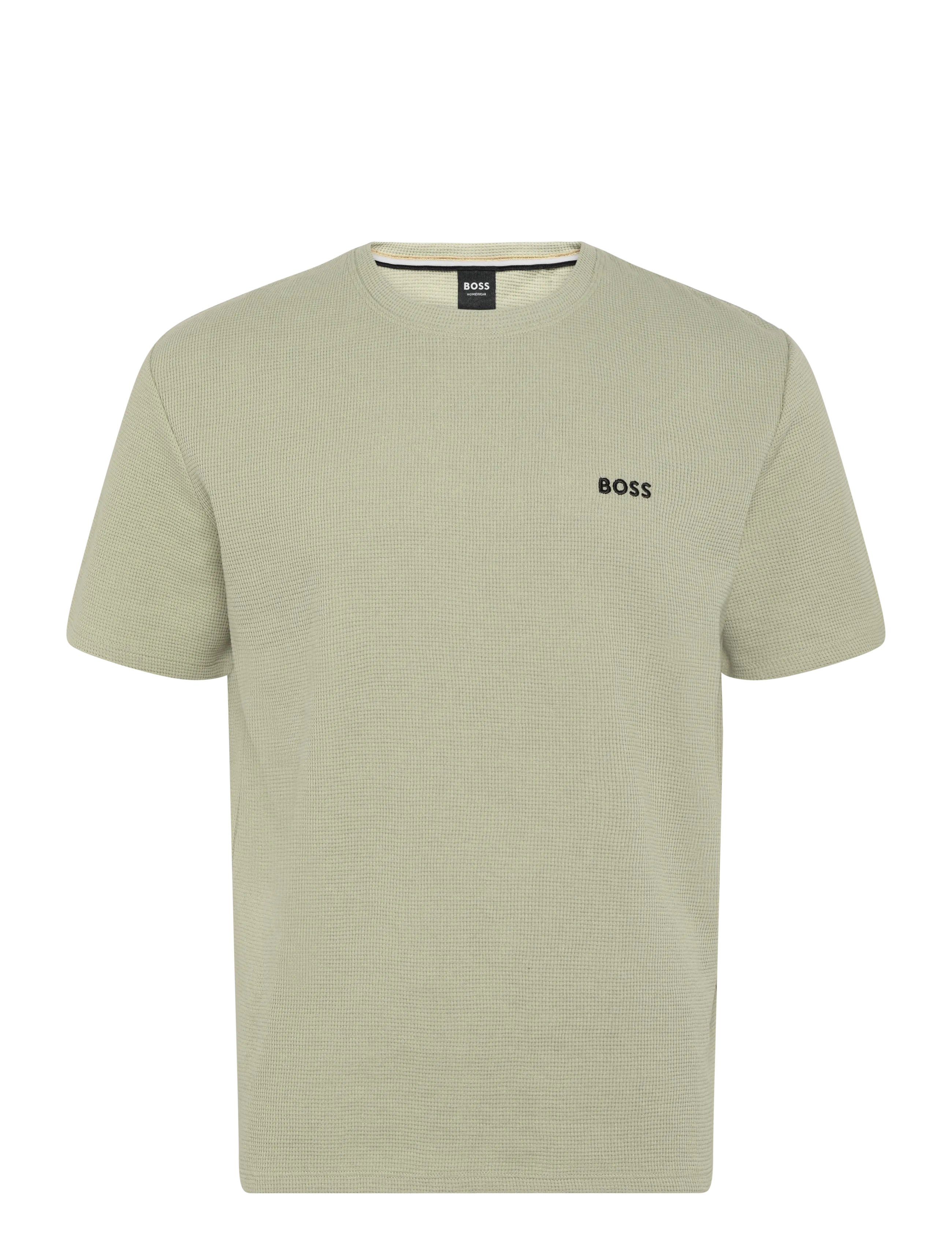 BOSS Waffle T-Shirt, L, Green, T-Shirts > Kortærmede, Herre