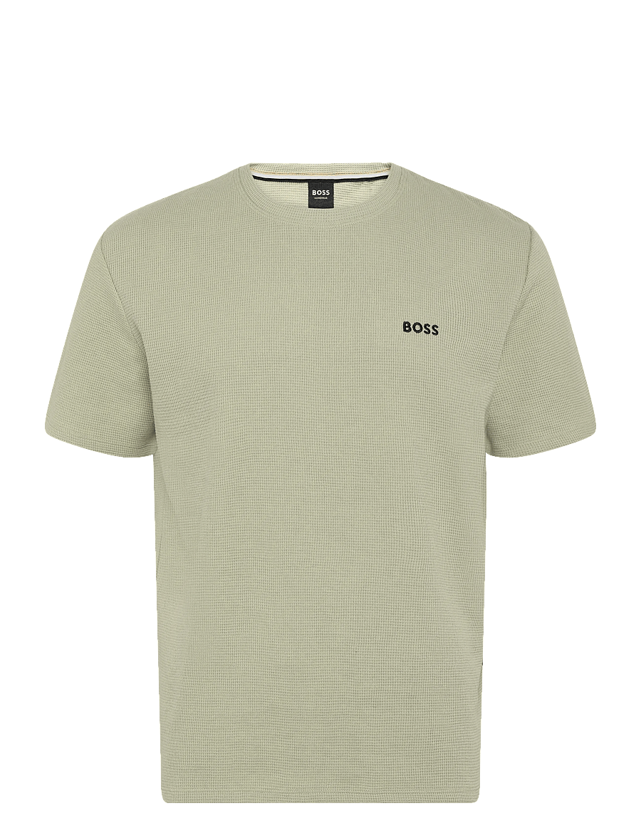 BOSS - Waffle T-Shirt - kurzärmelige t-shirts - light/pastel green - 0
