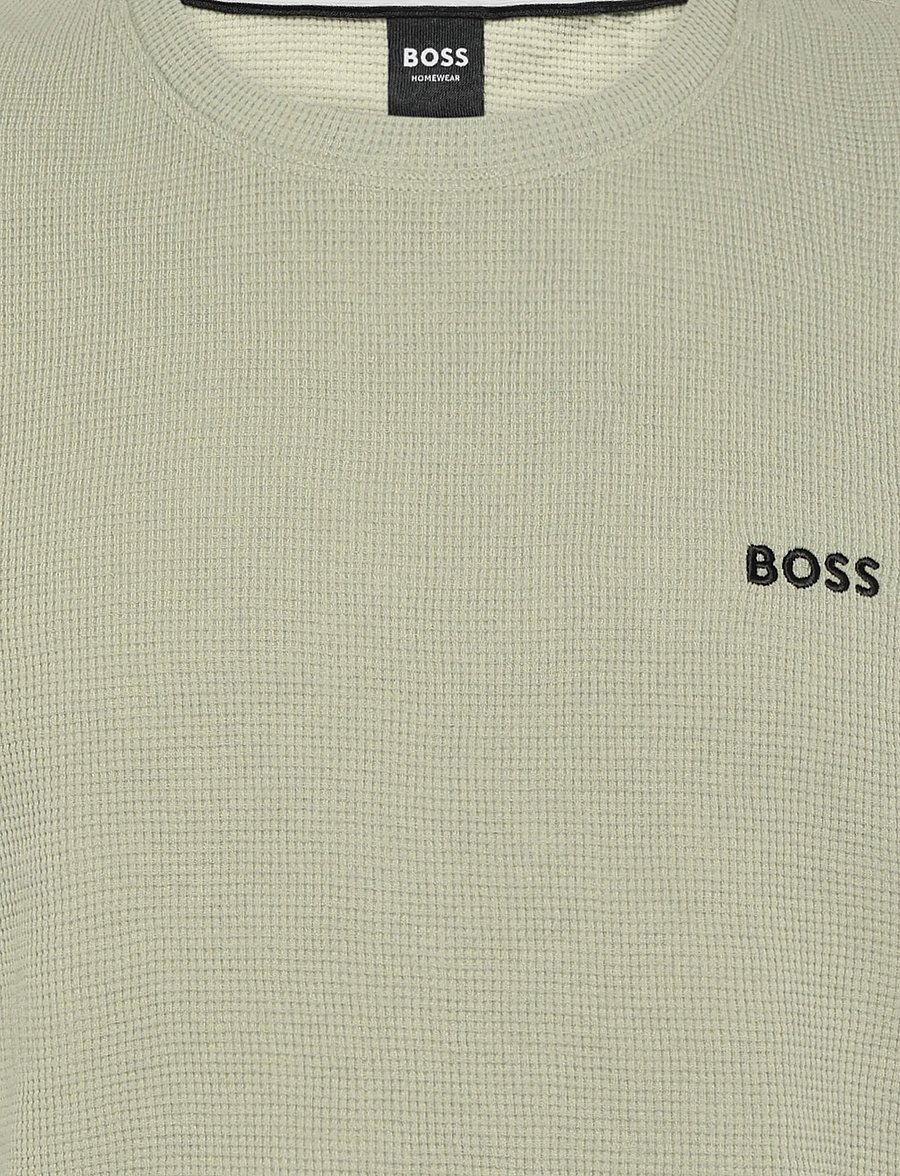 BOSS - Waffle T-Shirt - kurzärmelige t-shirts - light/pastel green - 1