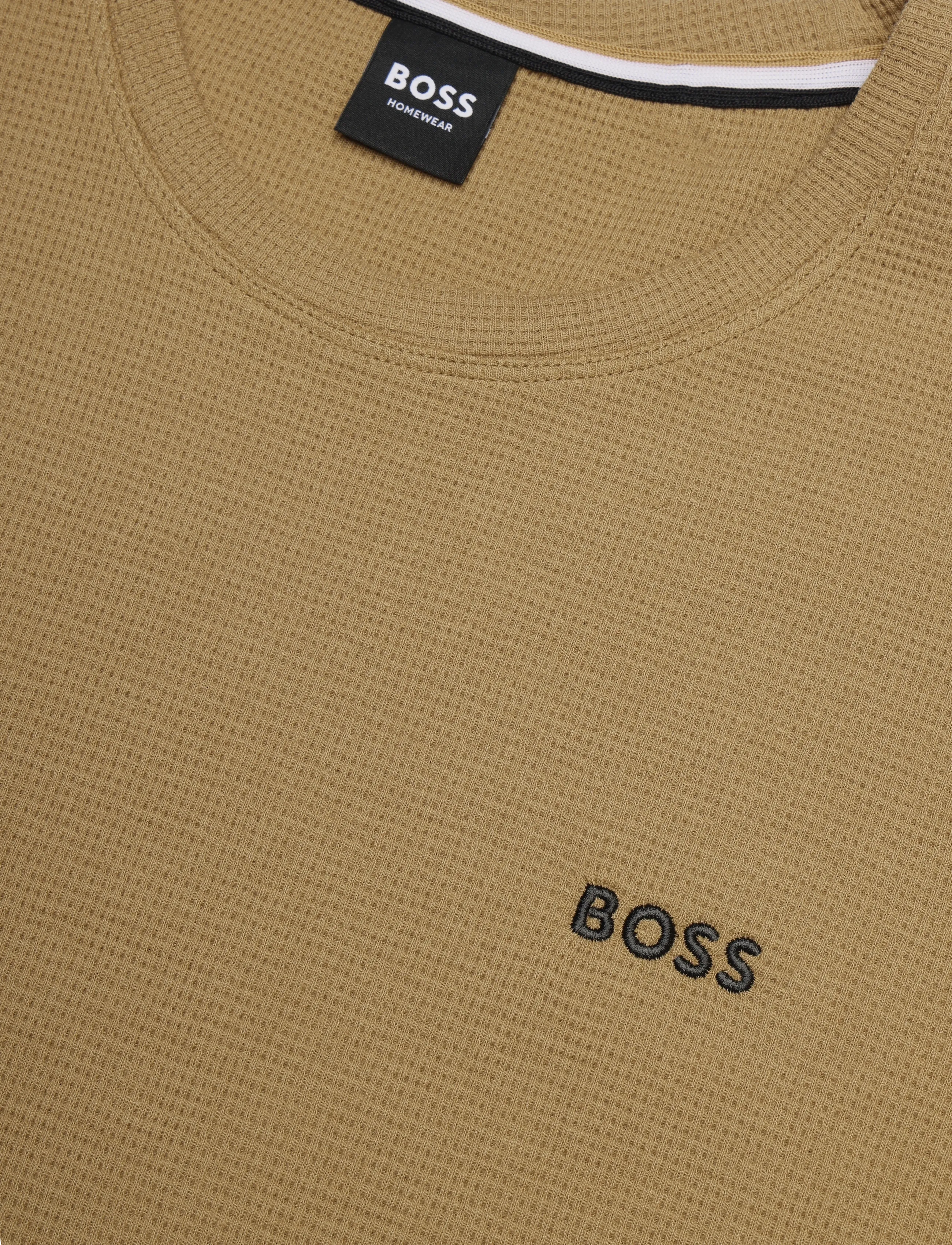BOSS - Waffle T-Shirt - pyjamaoberteil - medium beige - 2