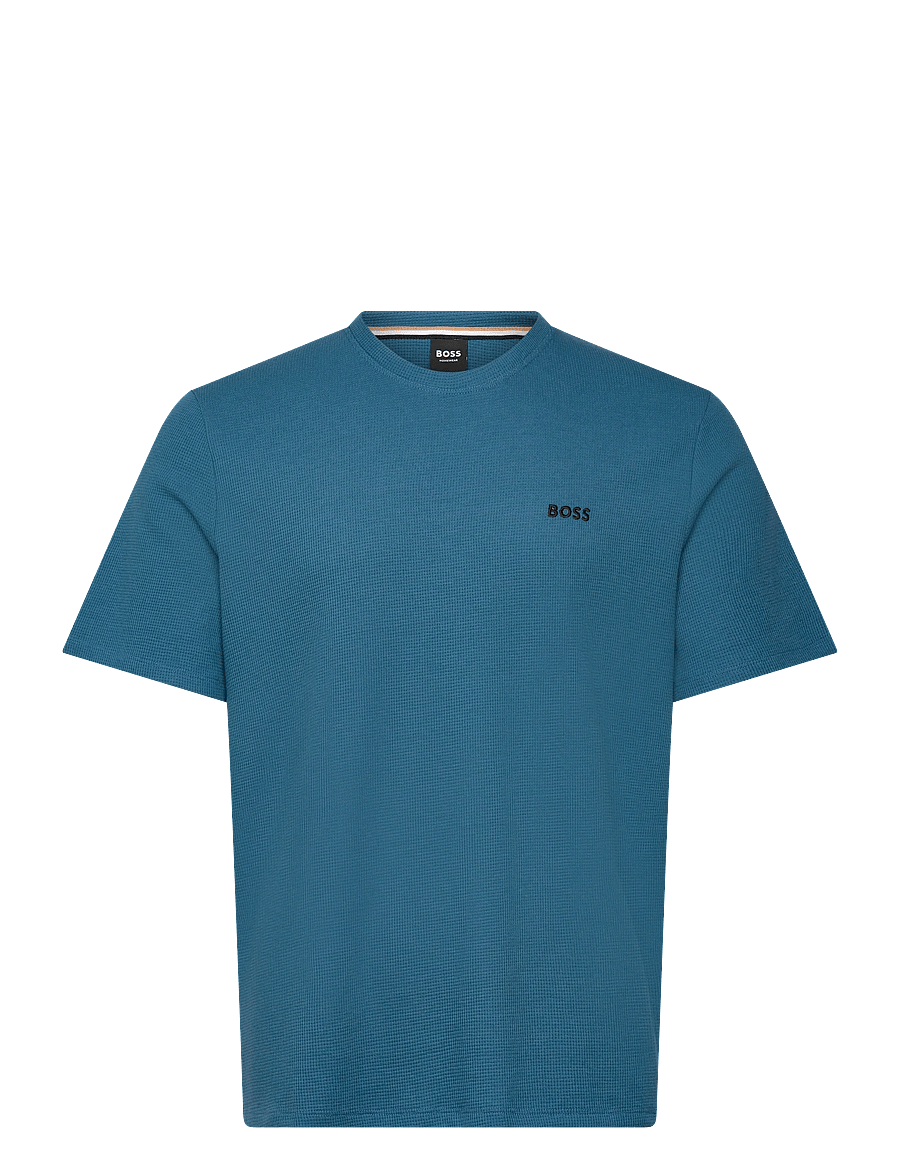 BOSS - Waffle T-Shirt - kurzärmelige t-shirts - open blue - 0