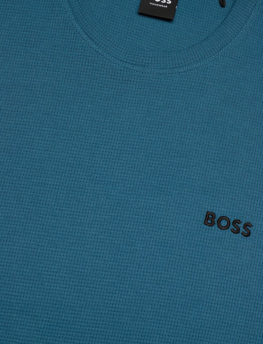 BOSS - Waffle T-Shirt - kurzärmelige t-shirts - open blue - 2