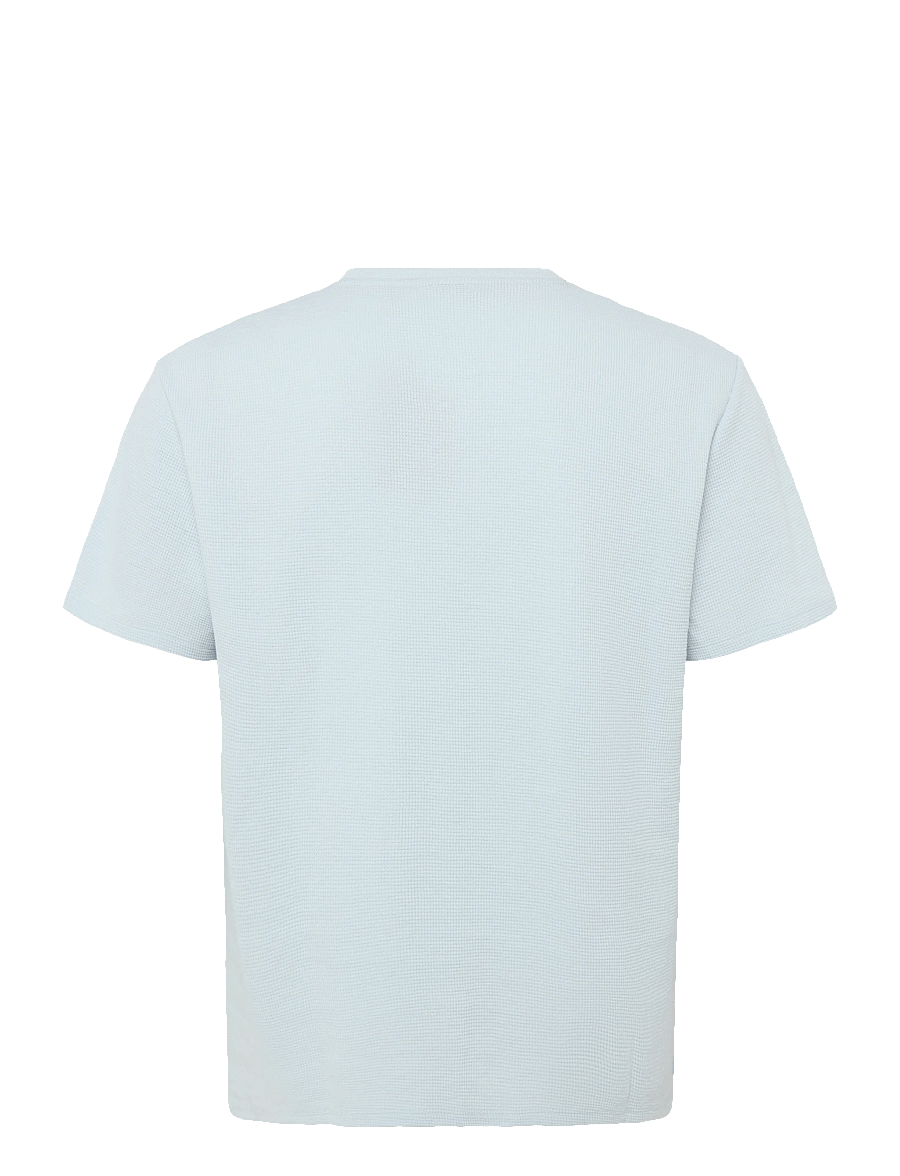 BOSS - Waffle T-Shirt - kurzärmelige t-shirts - open blue - 1