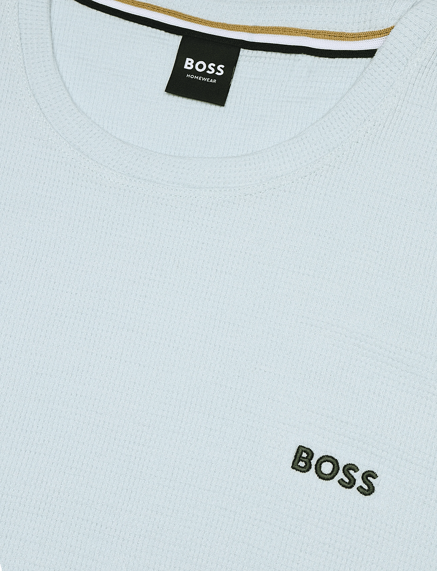 BOSS - Waffle T-Shirt - kurzärmelige t-shirts - open blue - 2