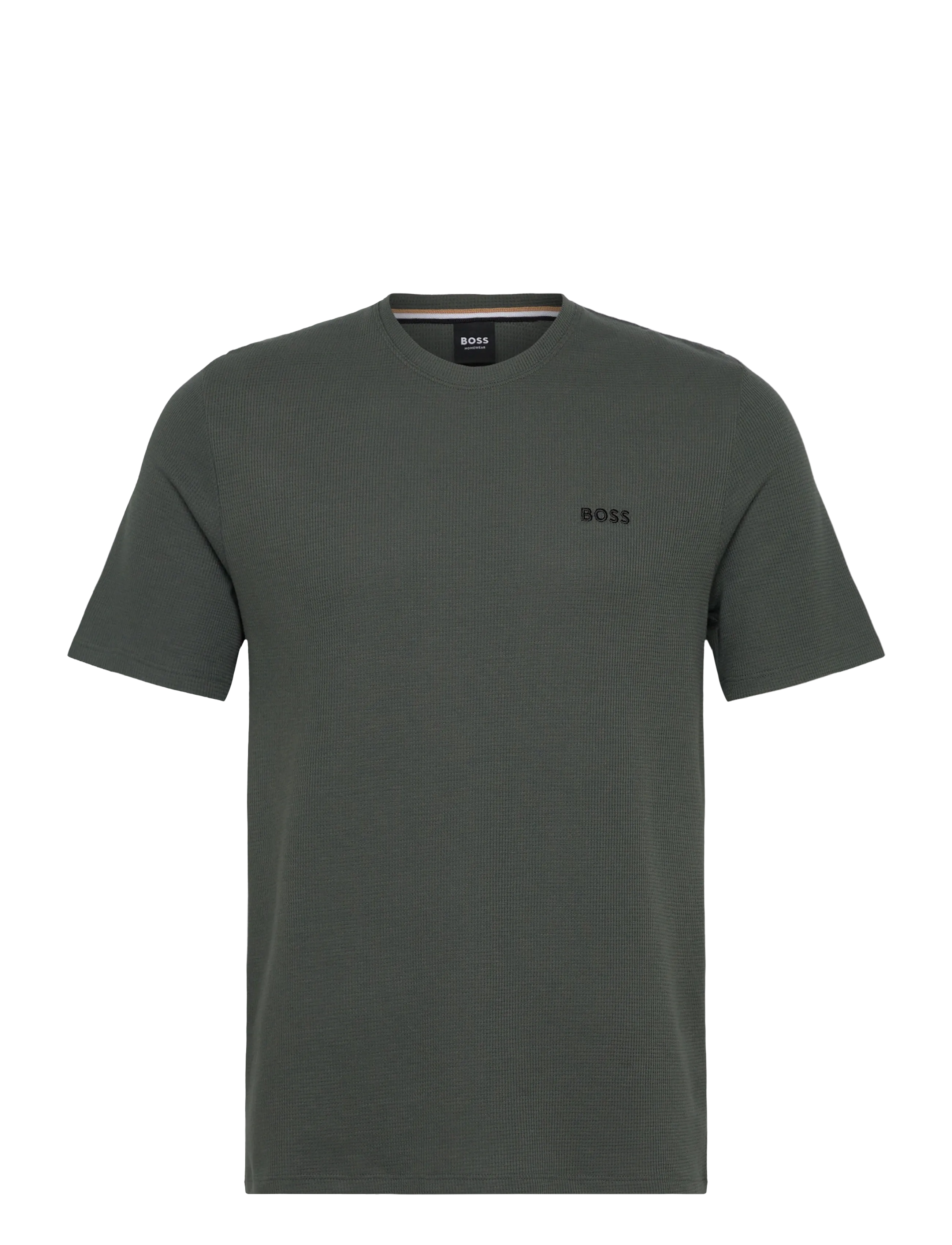 BOSS Waffle T-Shirt, L, T-shirts, Khakigrün - Short-sleeved, Männerswear