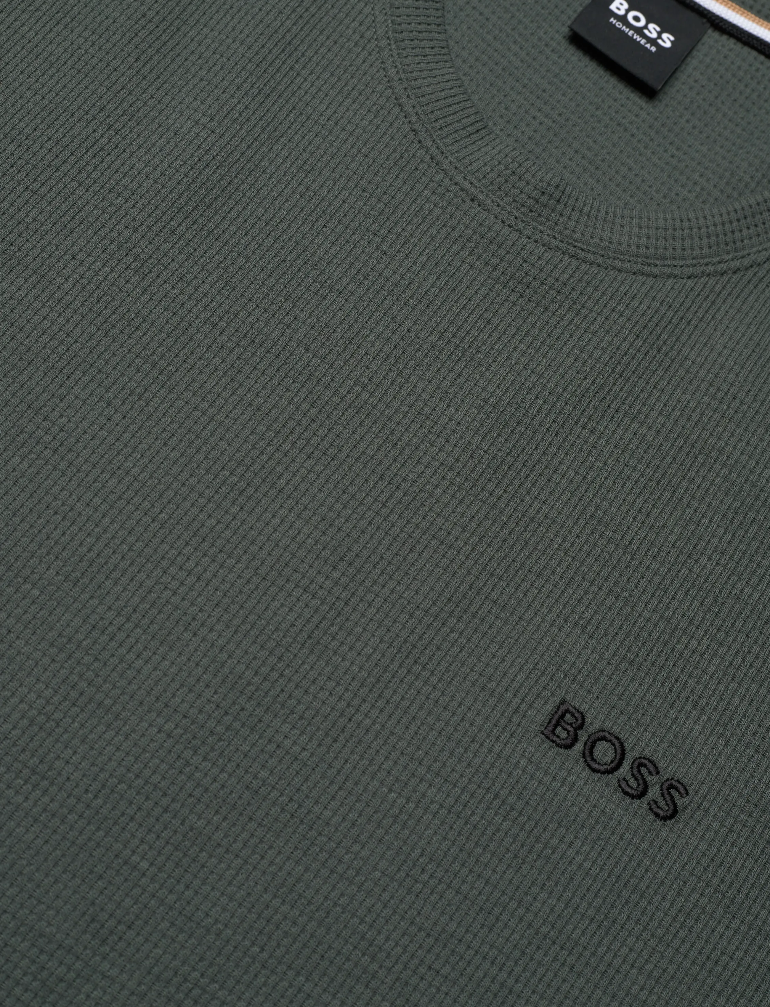 BOSS - Waffle T-Shirt - pyjamasöverdelar - open green - 2