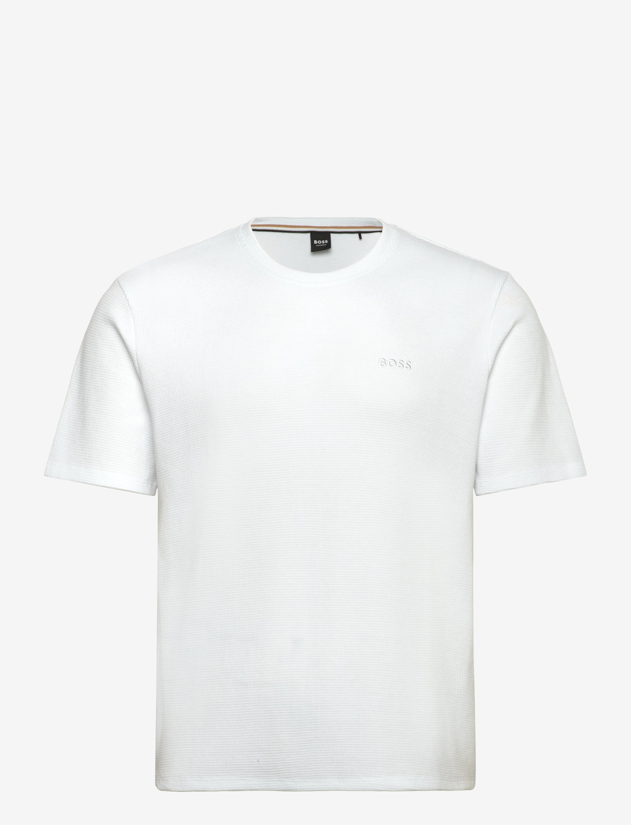 BOSS - Waffle T-Shirt - pyjamasöverdelar - white - 0