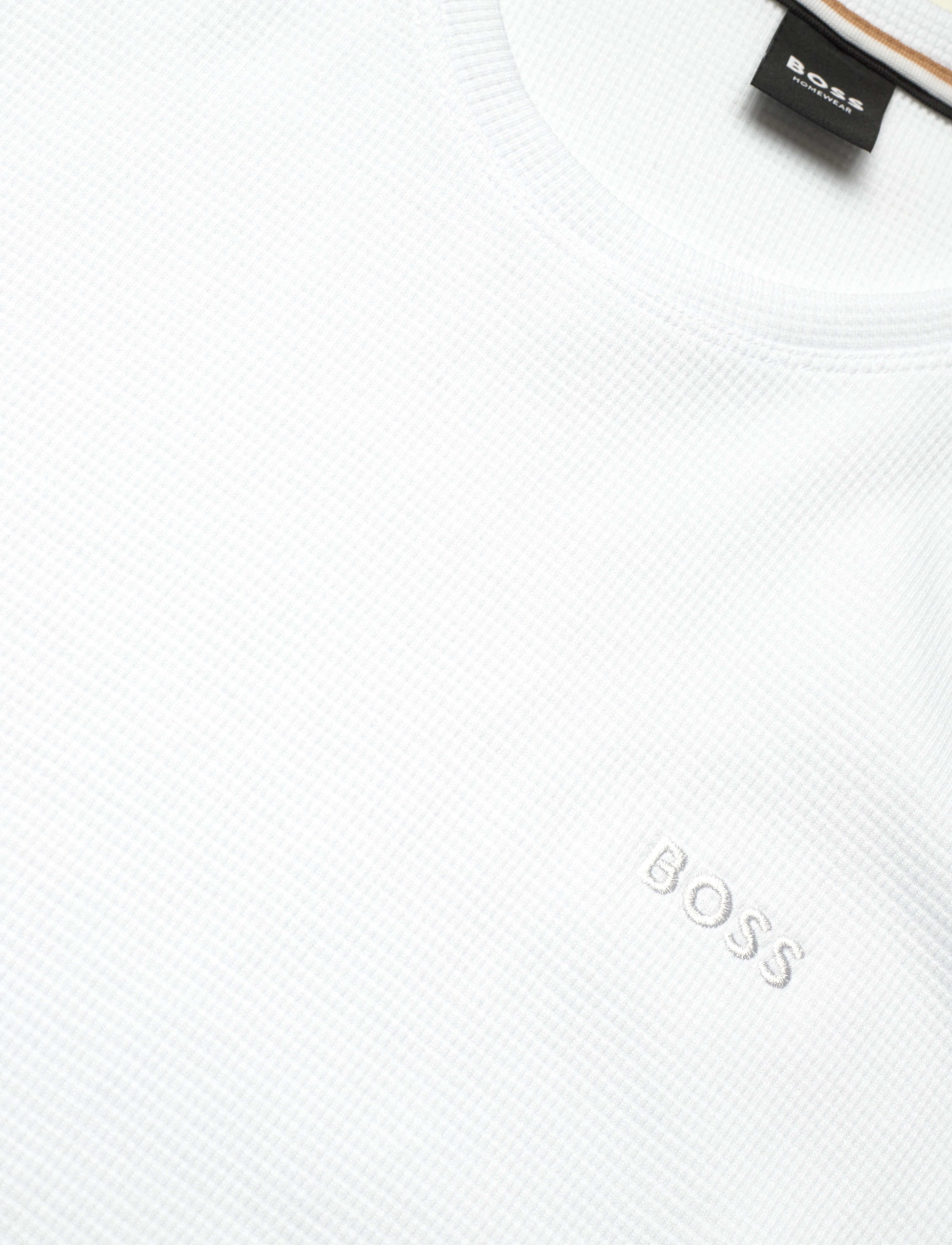 BOSS - Waffle T-Shirt - pyjamasöverdelar - white - 2